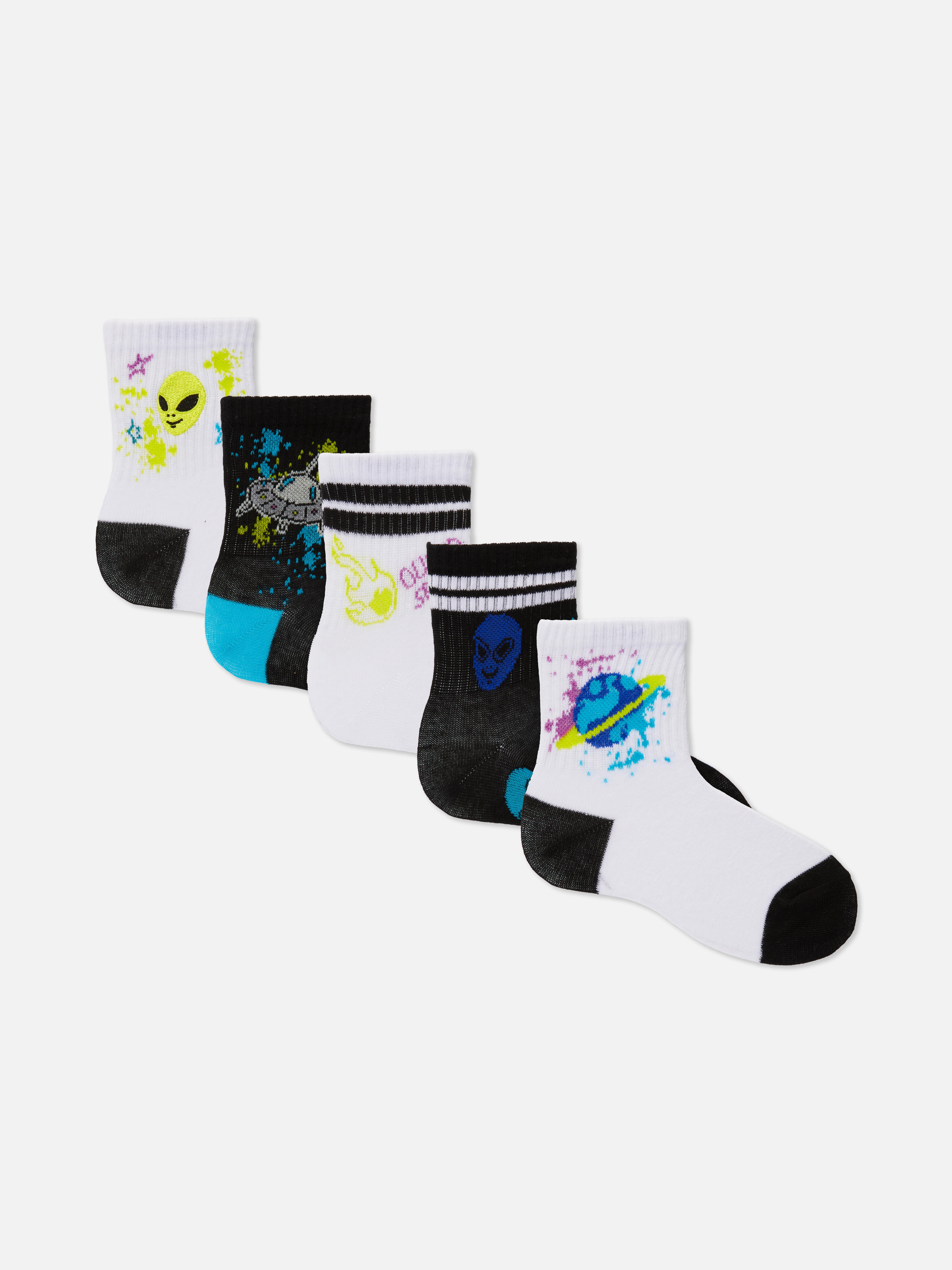 Pack de 5 pares de calcetines de extraterrestres