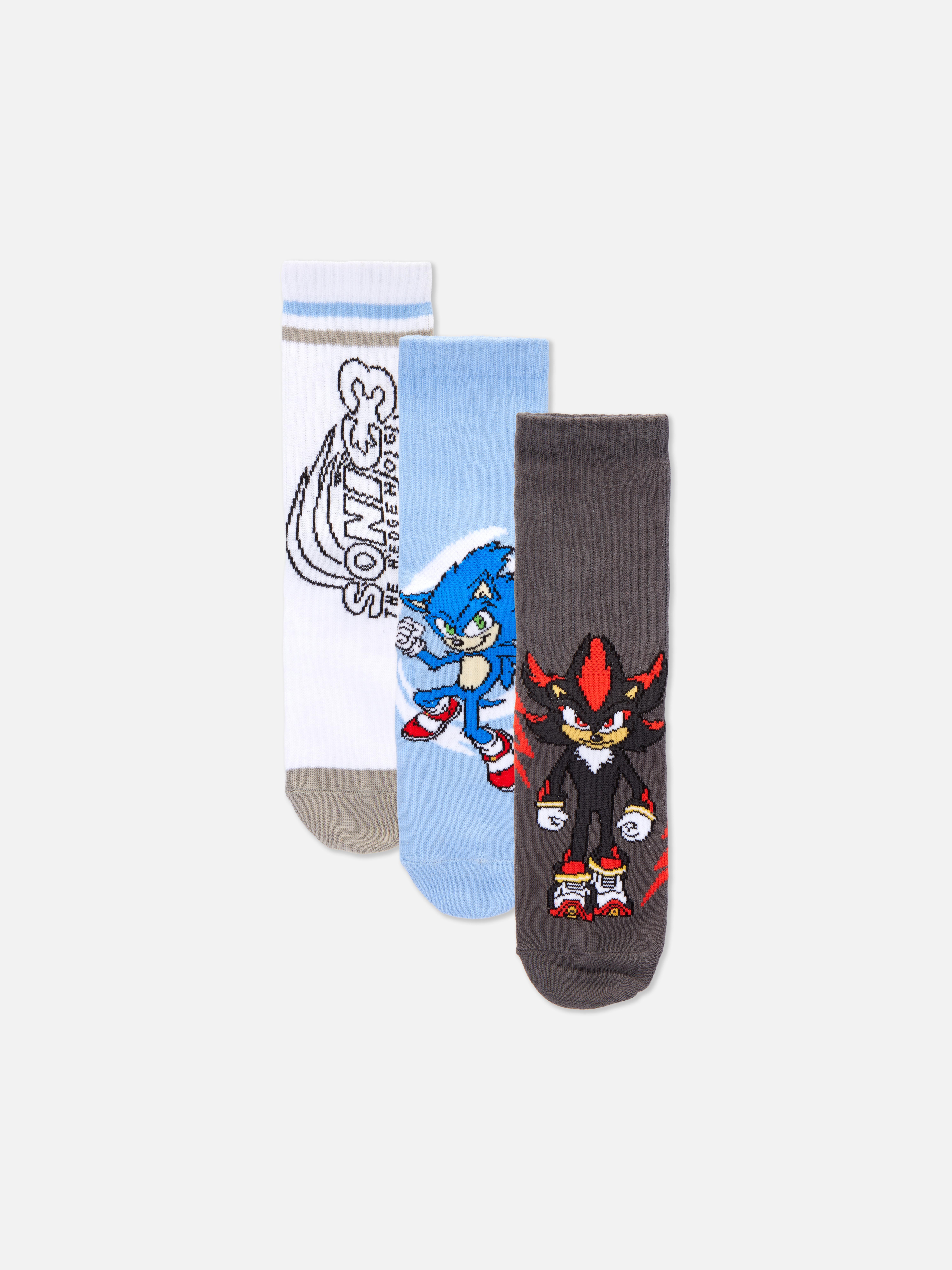 Pack de 3 pares de calcetines tobilleros de Sonic