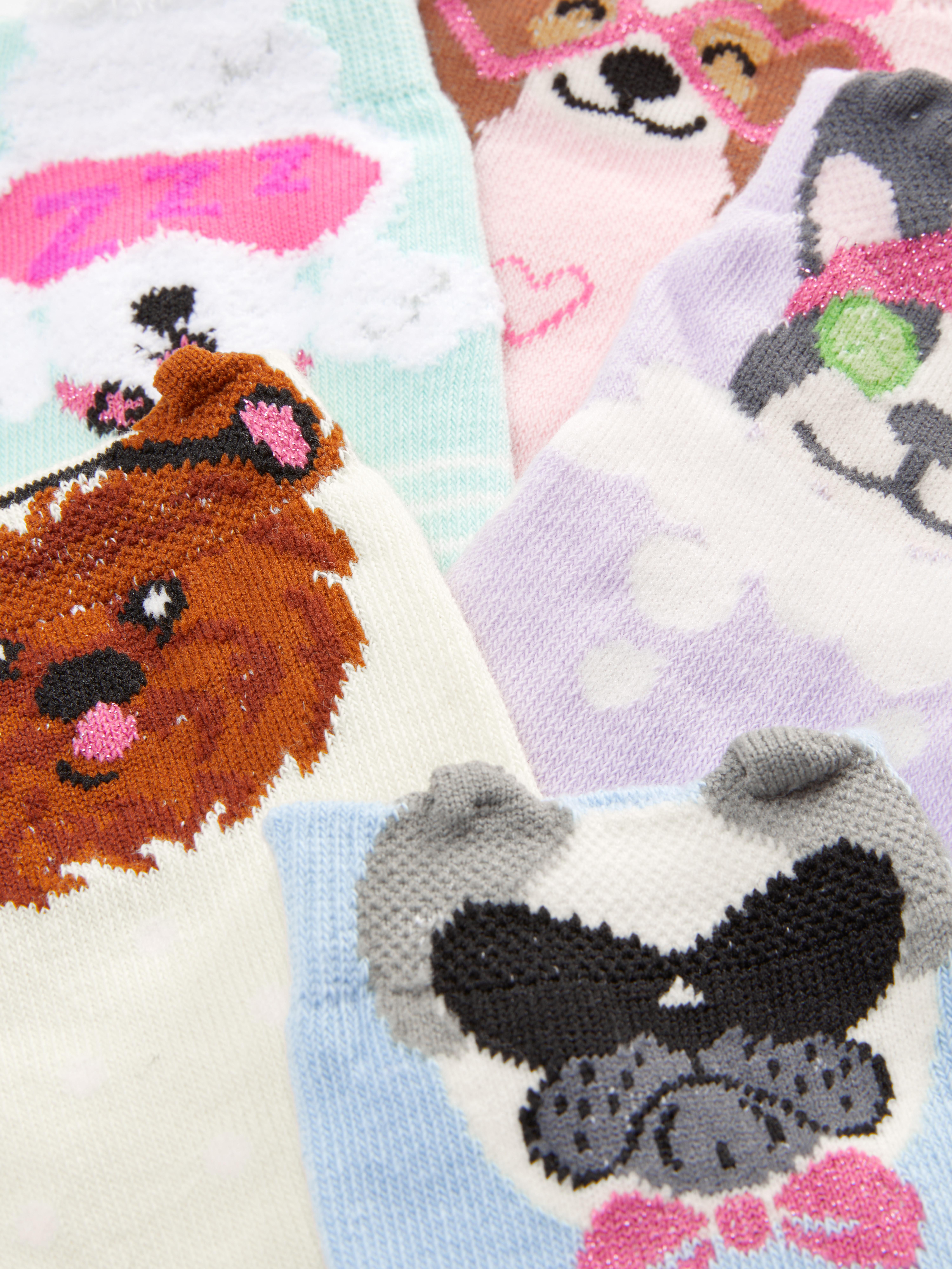 5pk Animal Ankle Socks