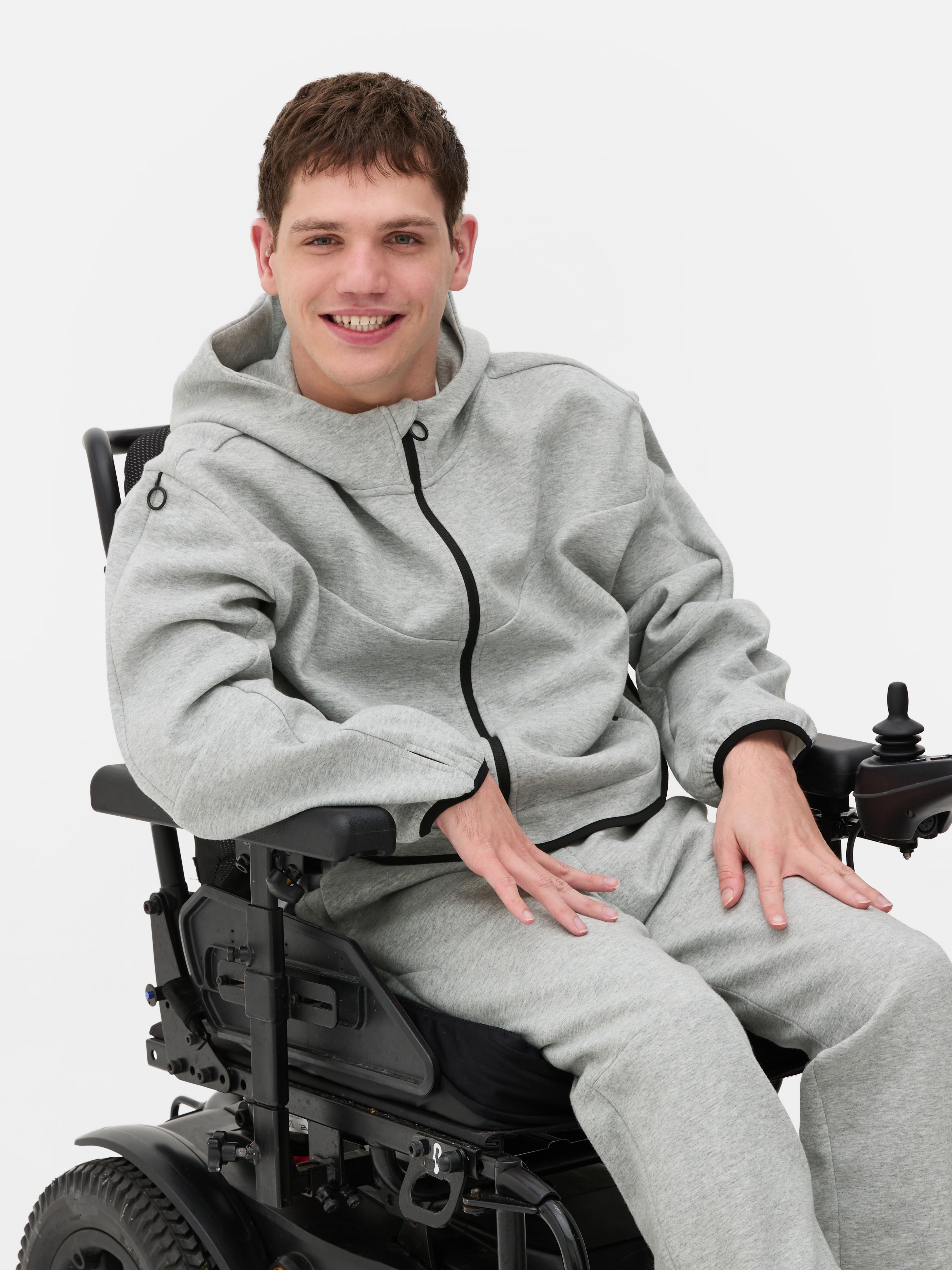 Adaptivní přiléhavá mikina s kapucí na zip