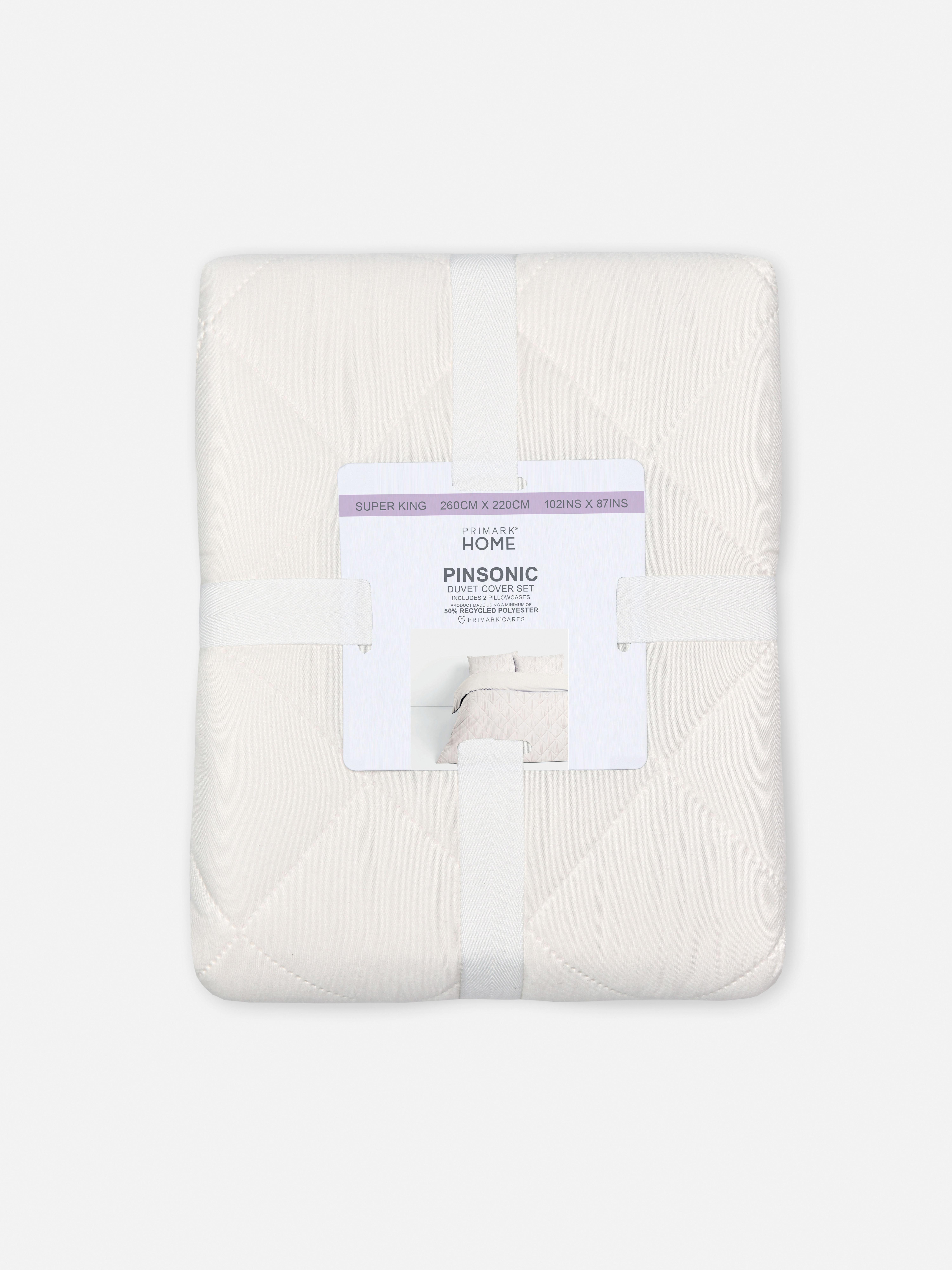 Diamond Pinsonic Super King Duvet Cover Set