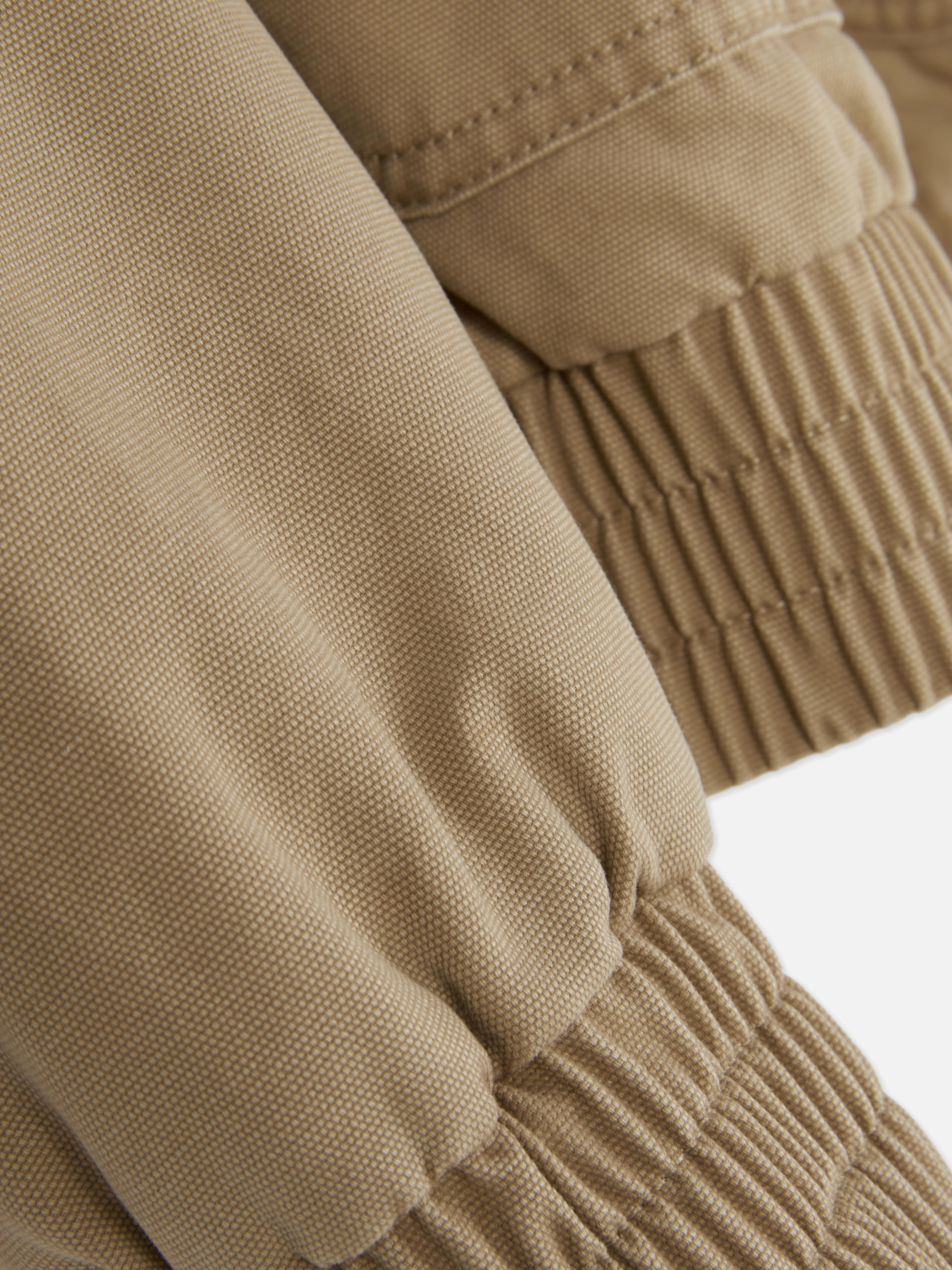 Canvasjacke mit Kunstlederkragen