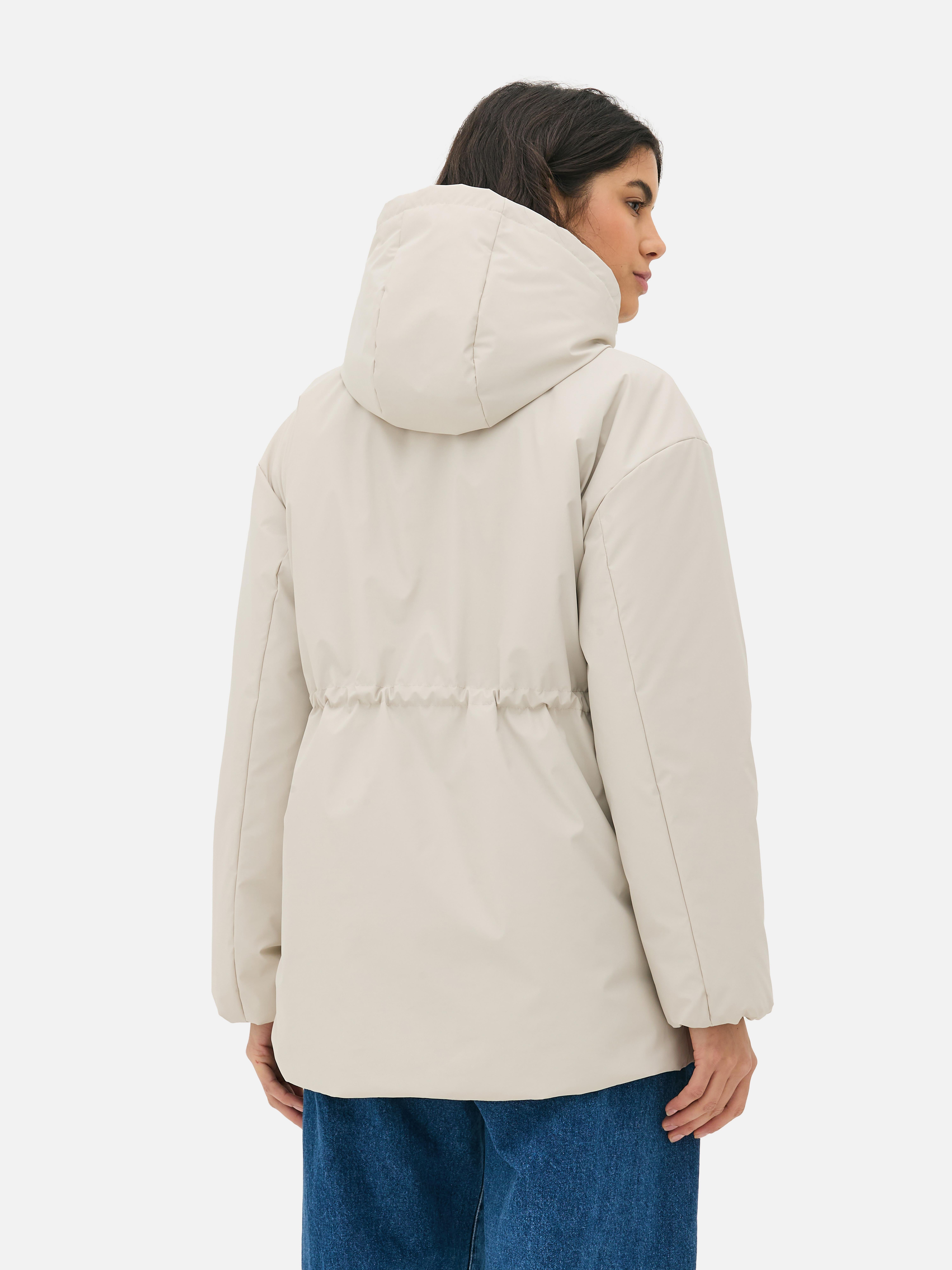 Lange Regenjacke