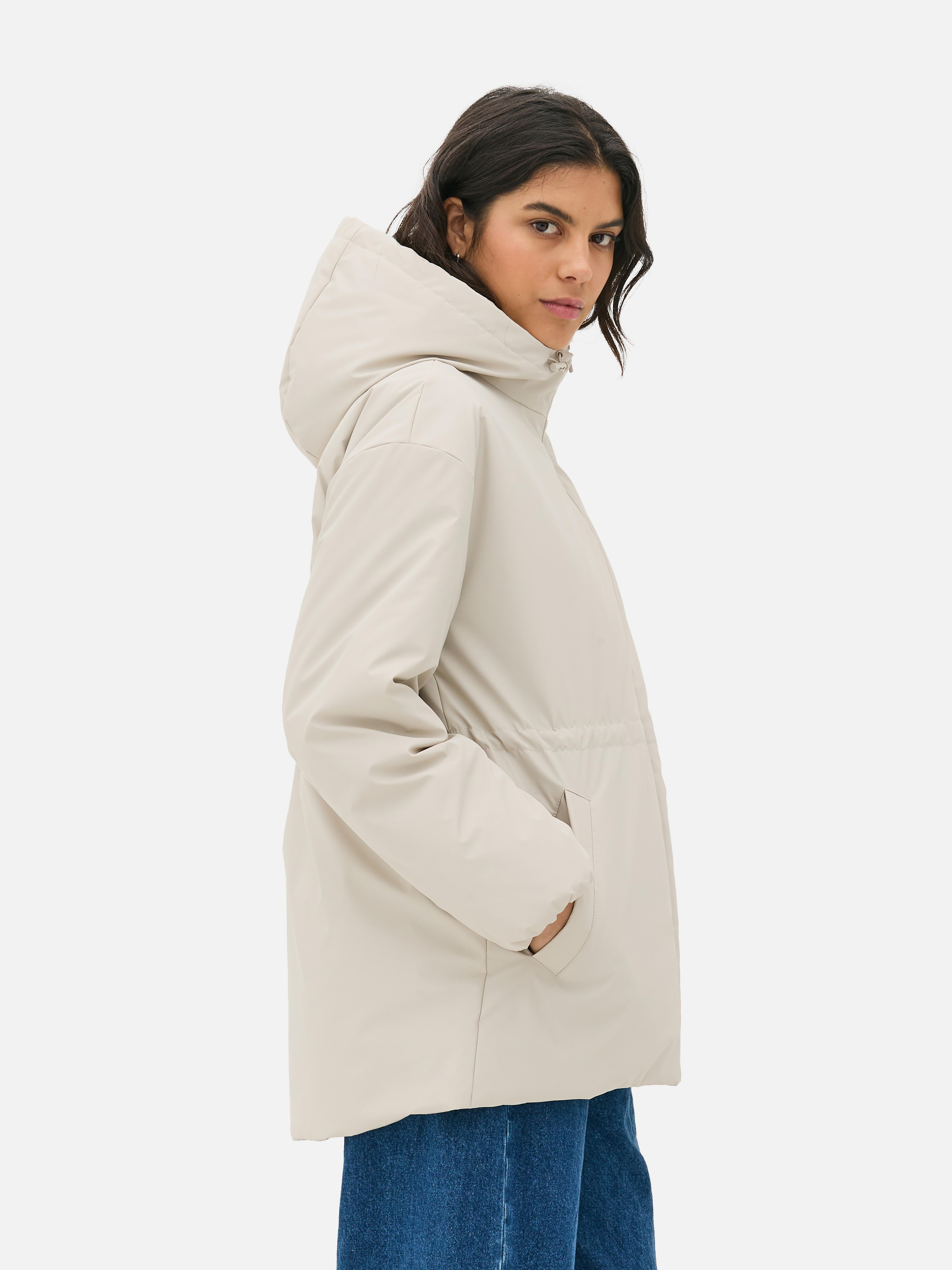 Lange Regenjacke