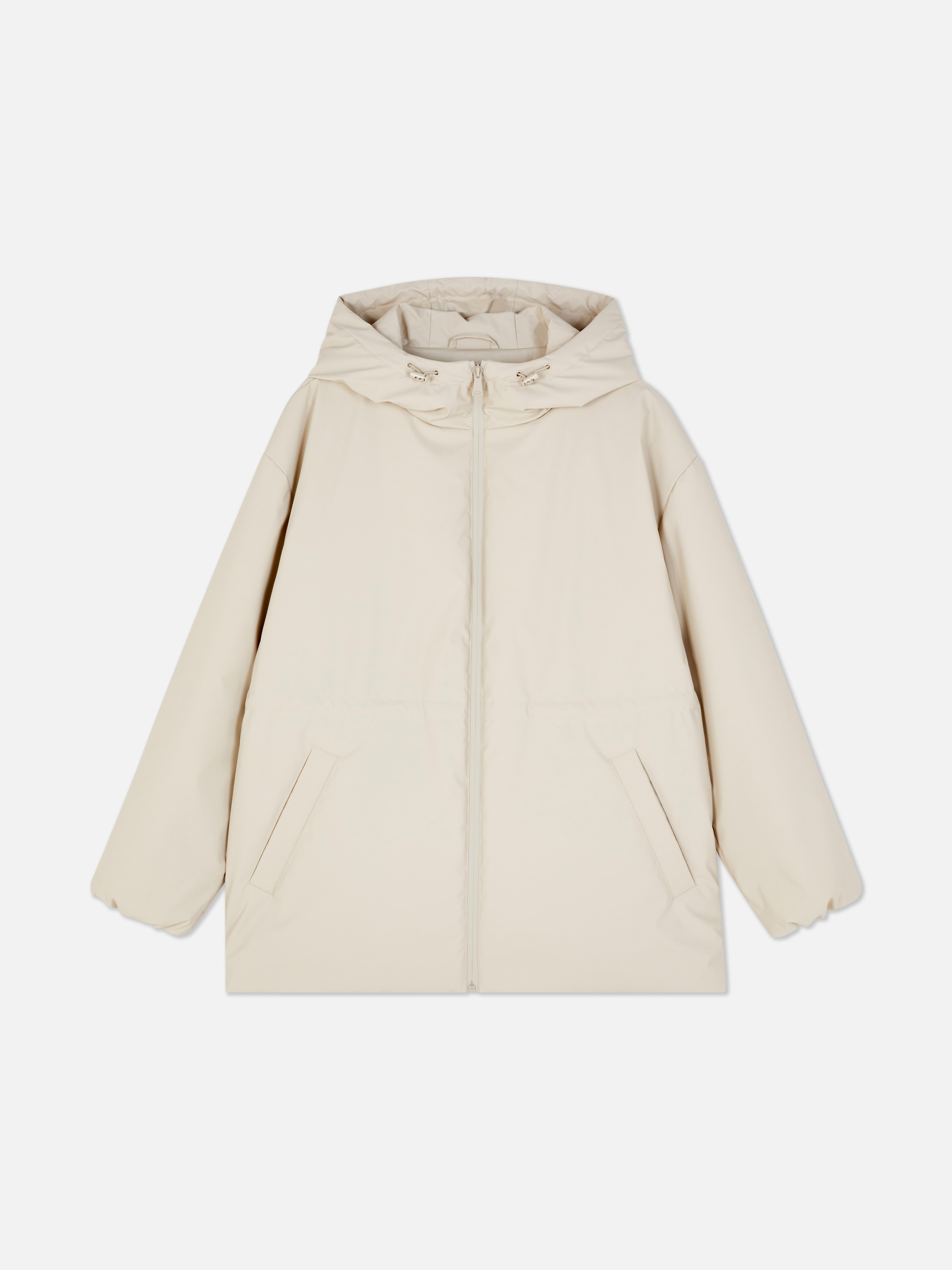 Lange Regenjacke