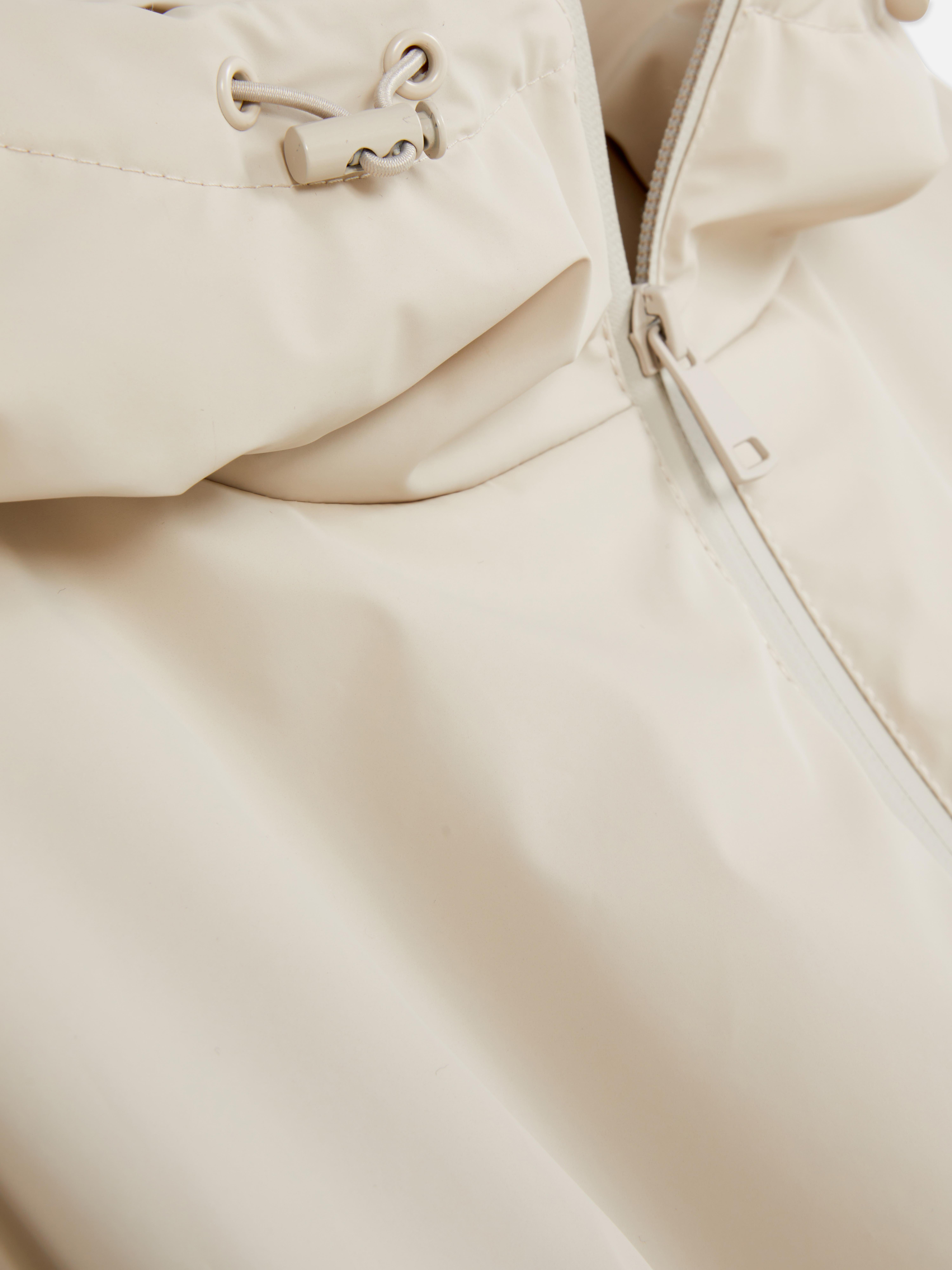 Lange Regenjacke