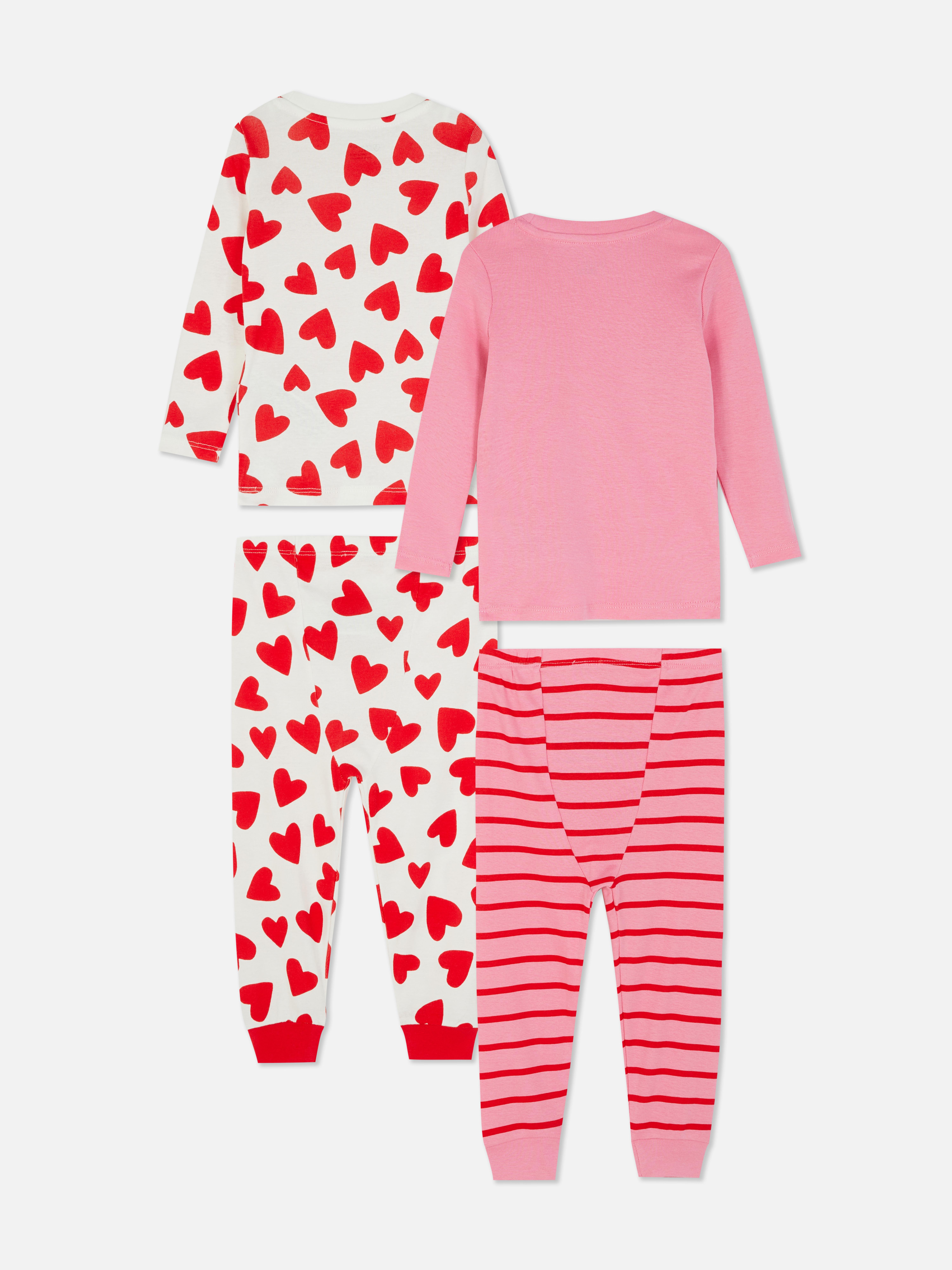 Pack de 2 pijamas con top de manga larga y pantalón
