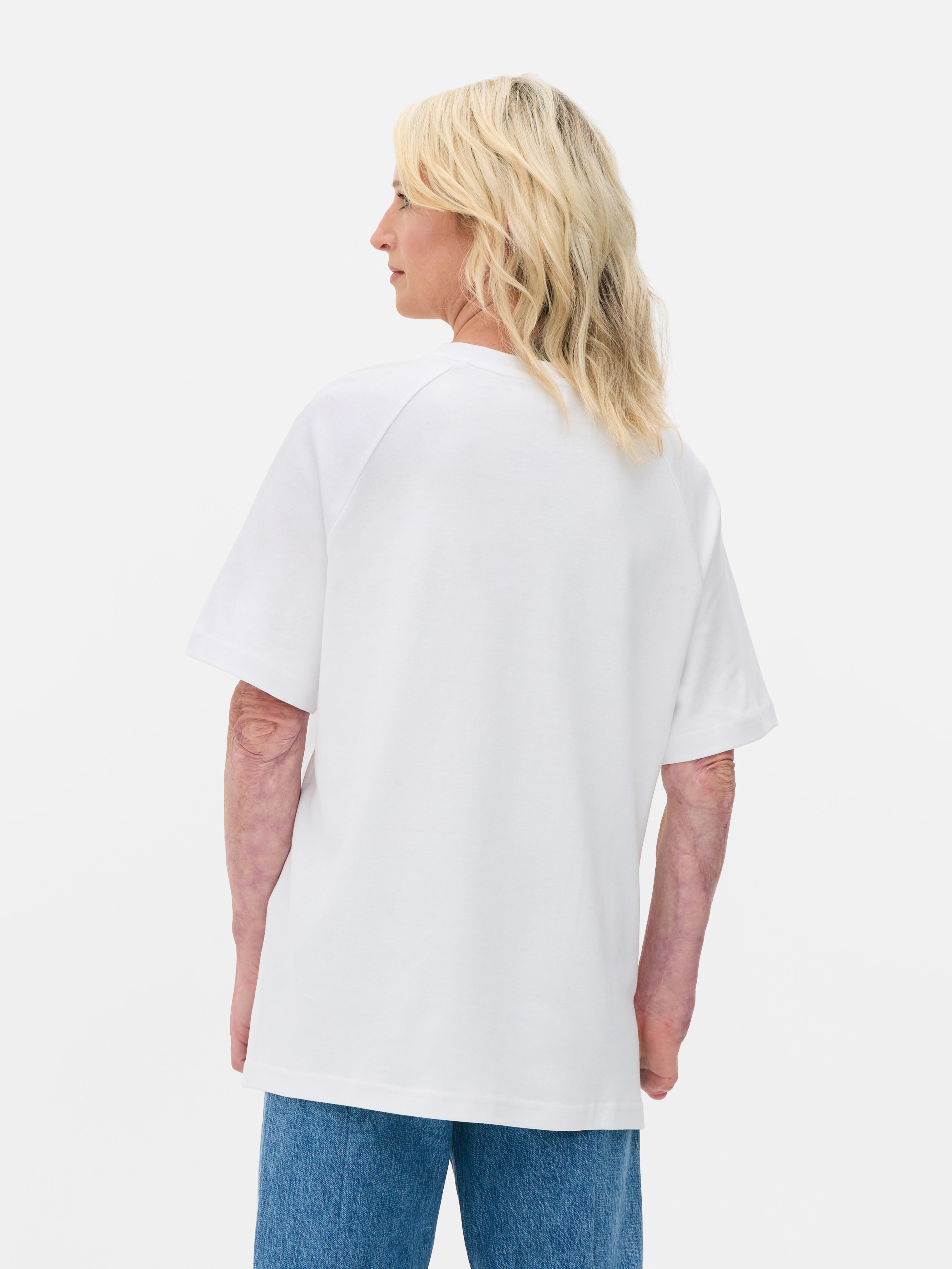 Maglietta Oversize Donna Maniche Corte - Bianca Taglia M - 65% Cotone 35% Poliestere - Top Estivo Elegante E Comodo Per Ogni Occasione