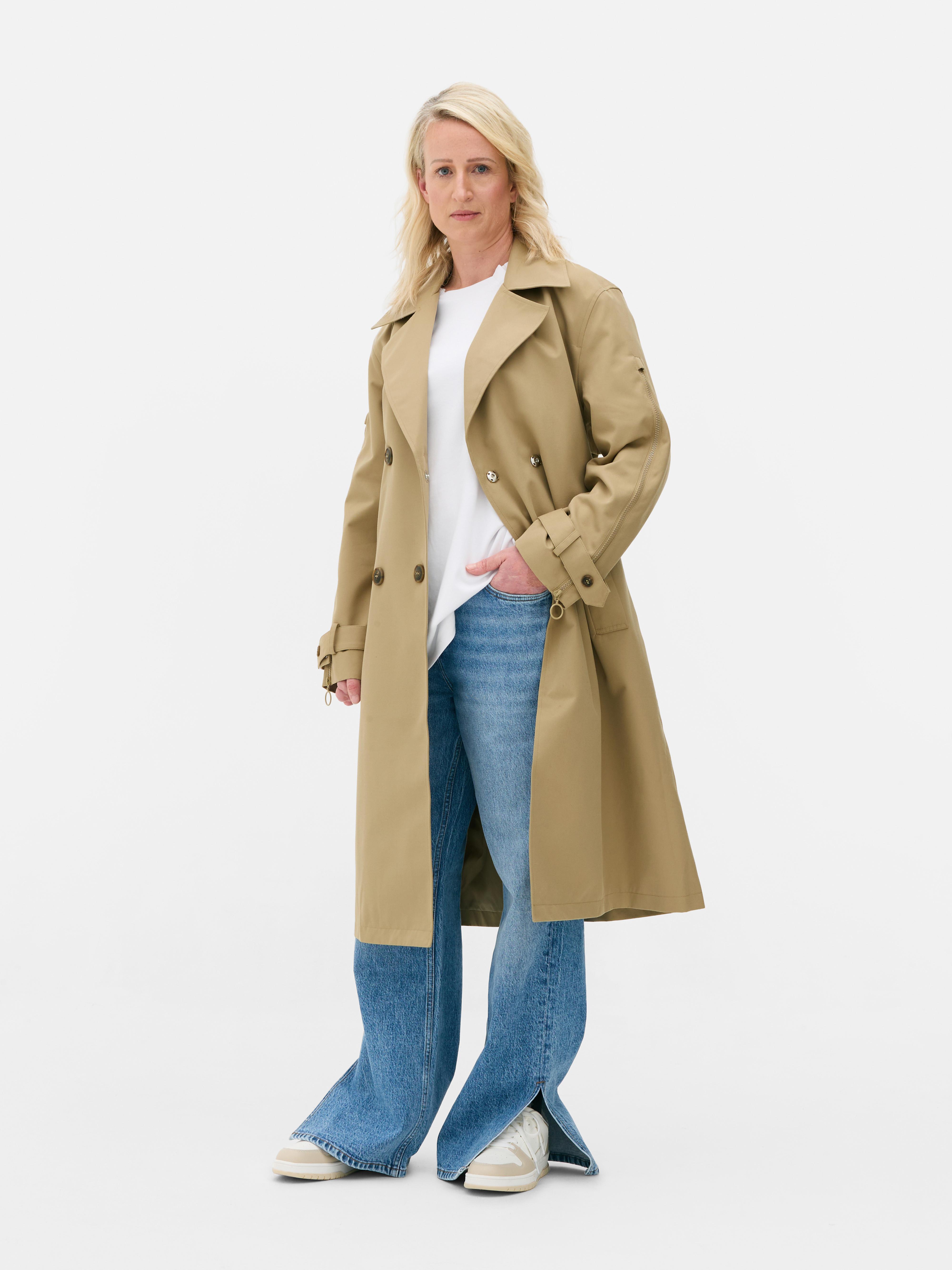 Adaptiver zweireihiger Trenchcoat