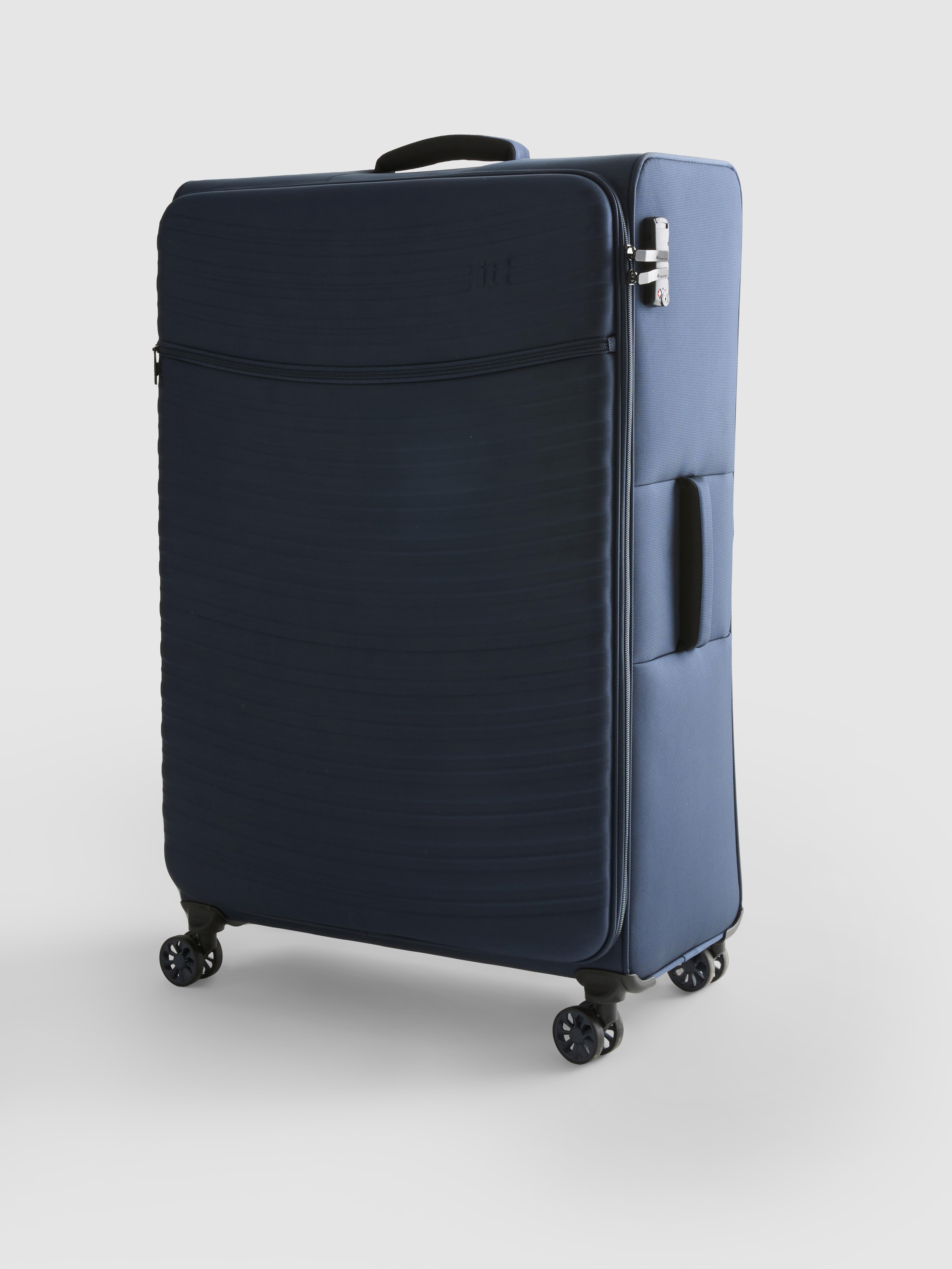 8-Wheel Soft Shell Suitcase Navy