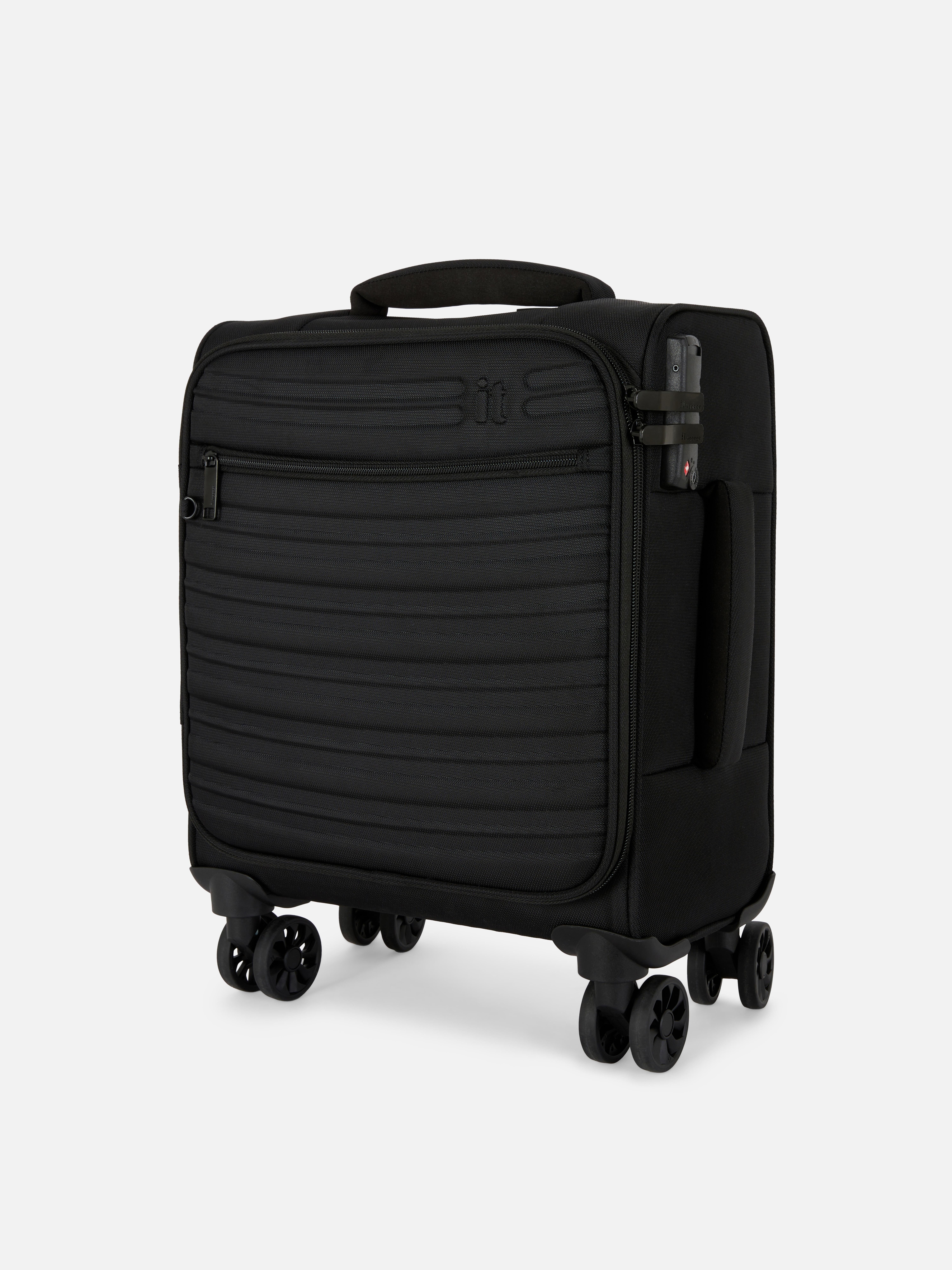 Black 8 Wheel Soft Shell Suitcase Primark