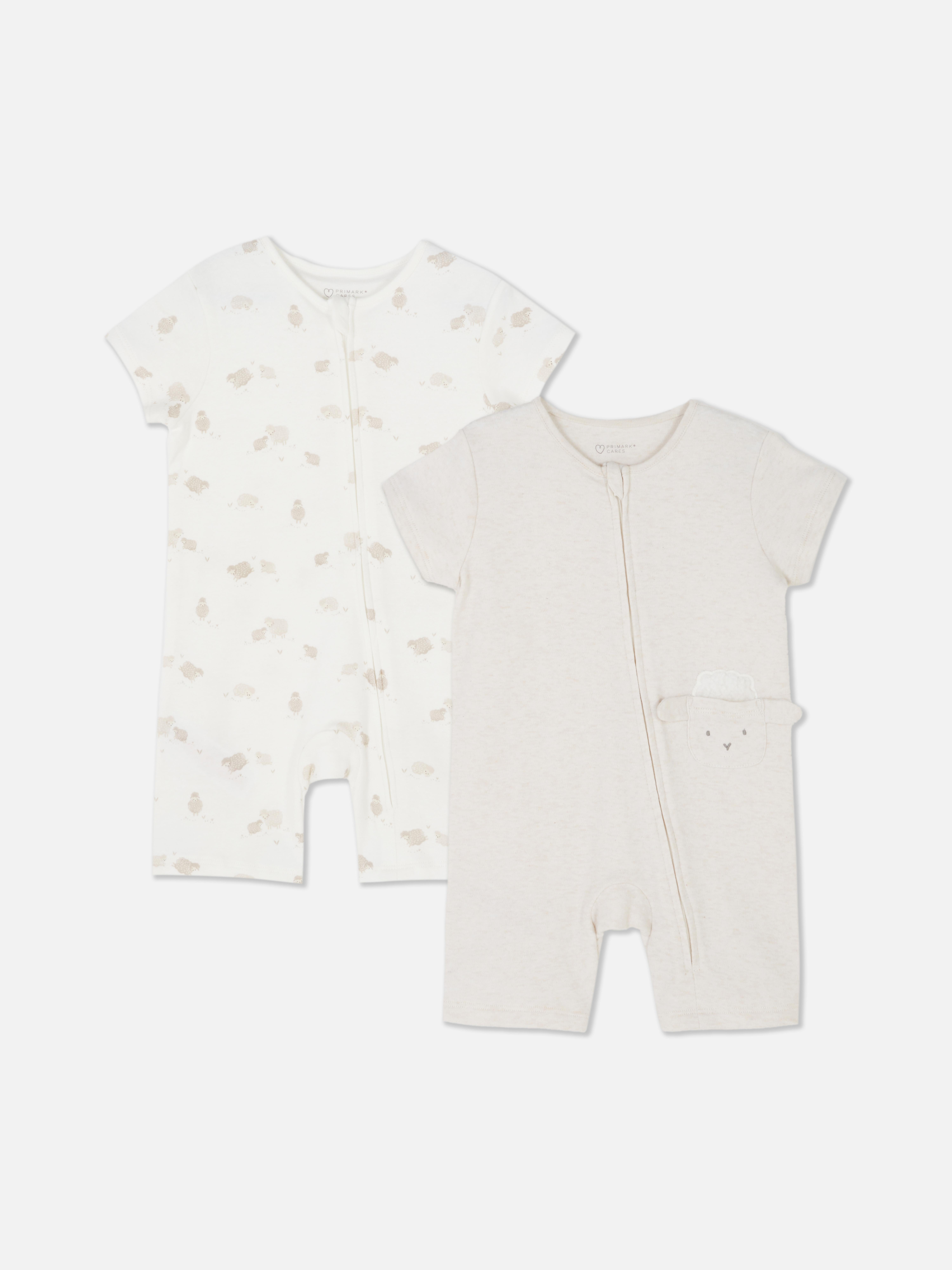 Pack 2 pijamas manga curta fecho correr