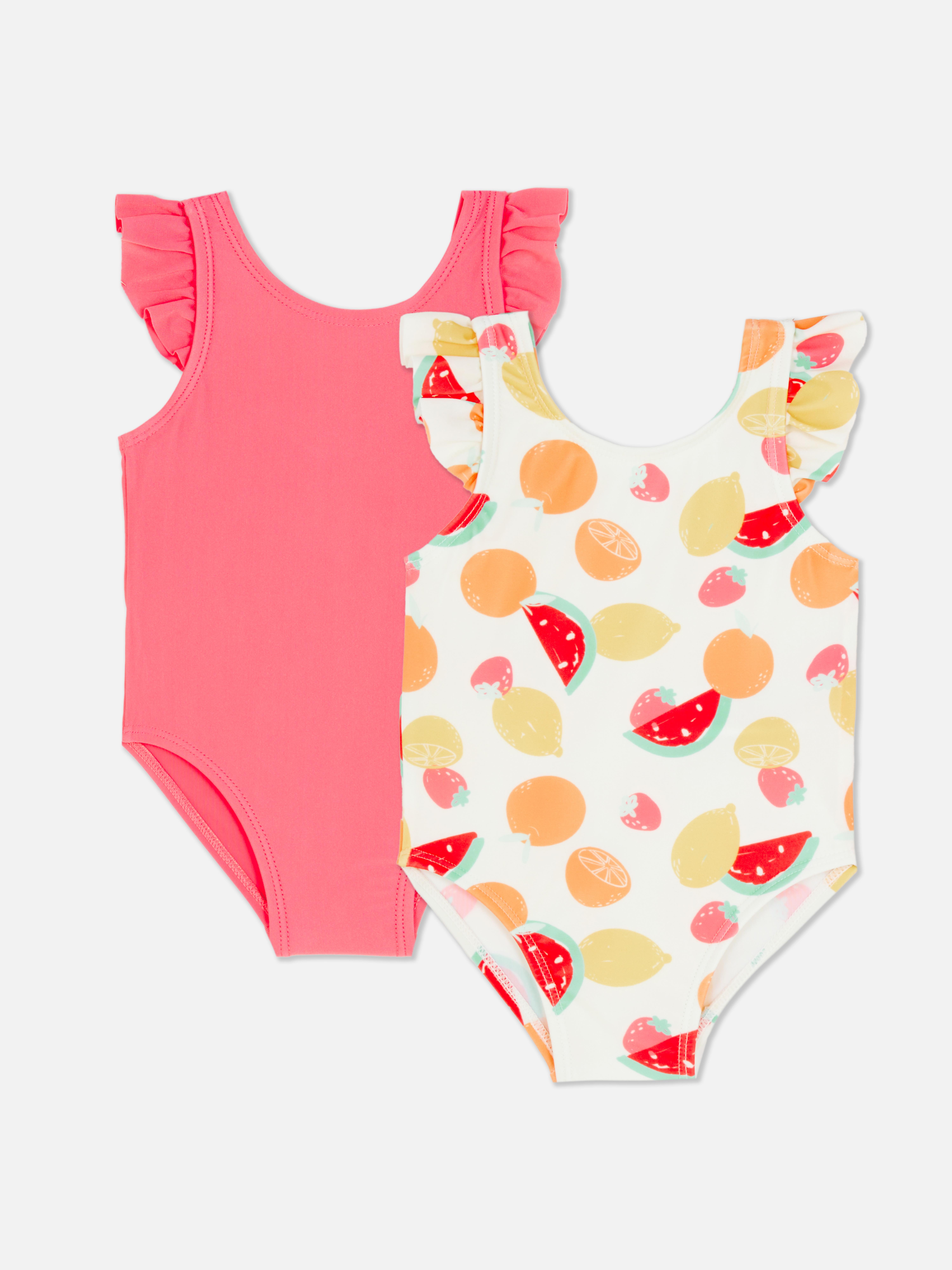 2-Pack Ruffled Swimsuits Multi
