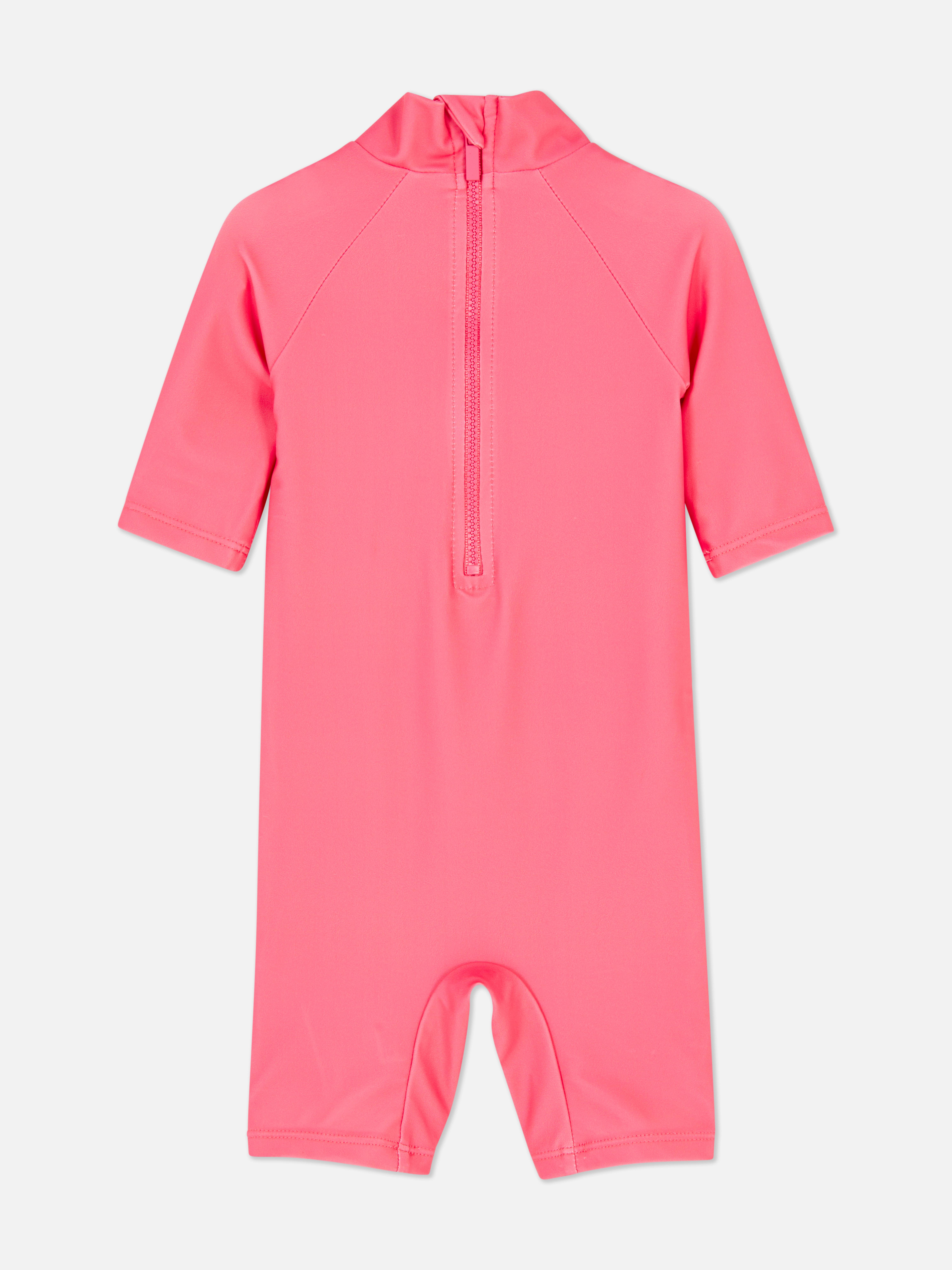 Costum de baie cu fermoar și imprimeu