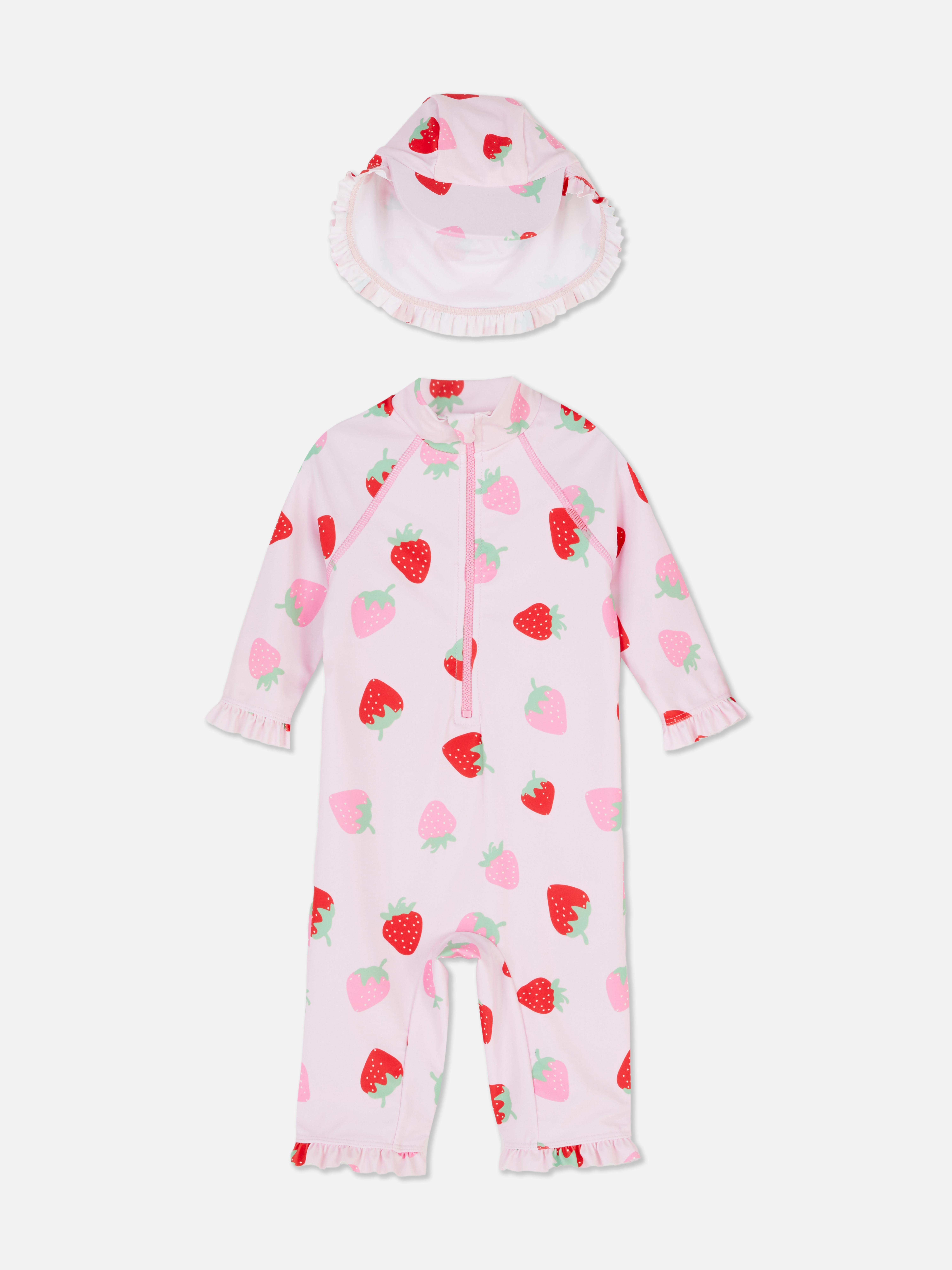 Ensemble estival avec imprimé fraise intégral