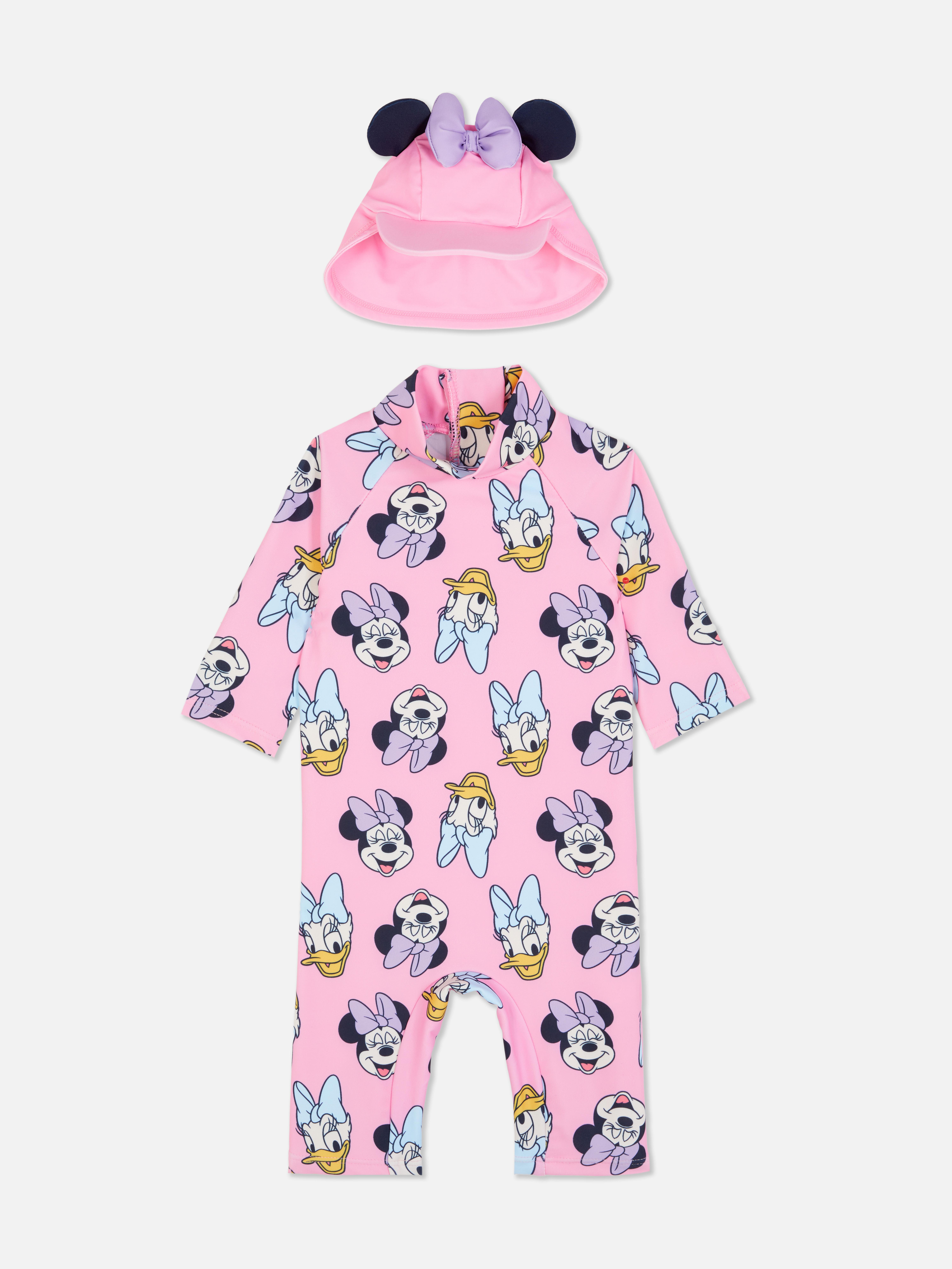 Set de traje de baño y sombrero de Minnie y Daisy