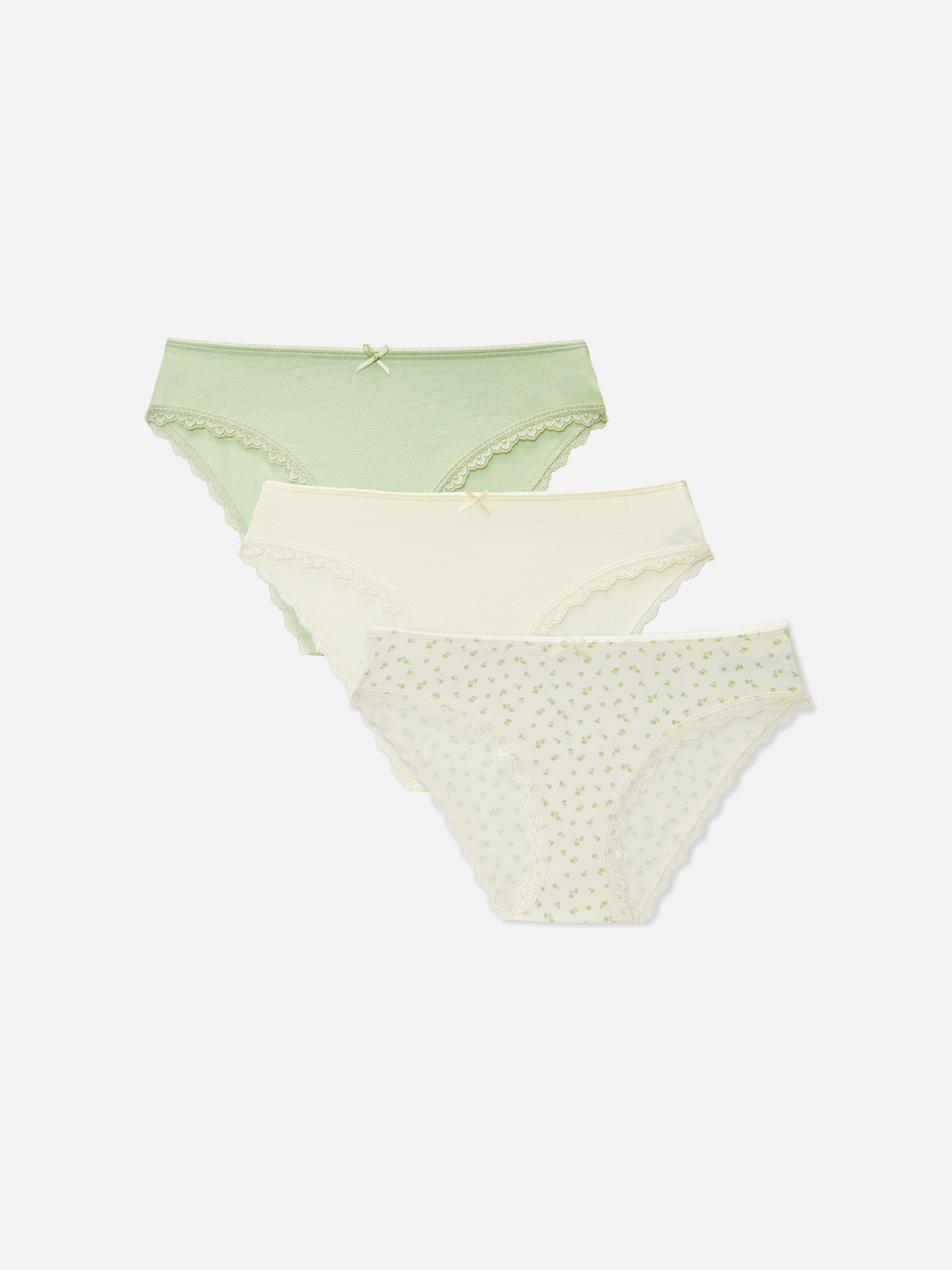 Diverse slips, set van 3 Groen