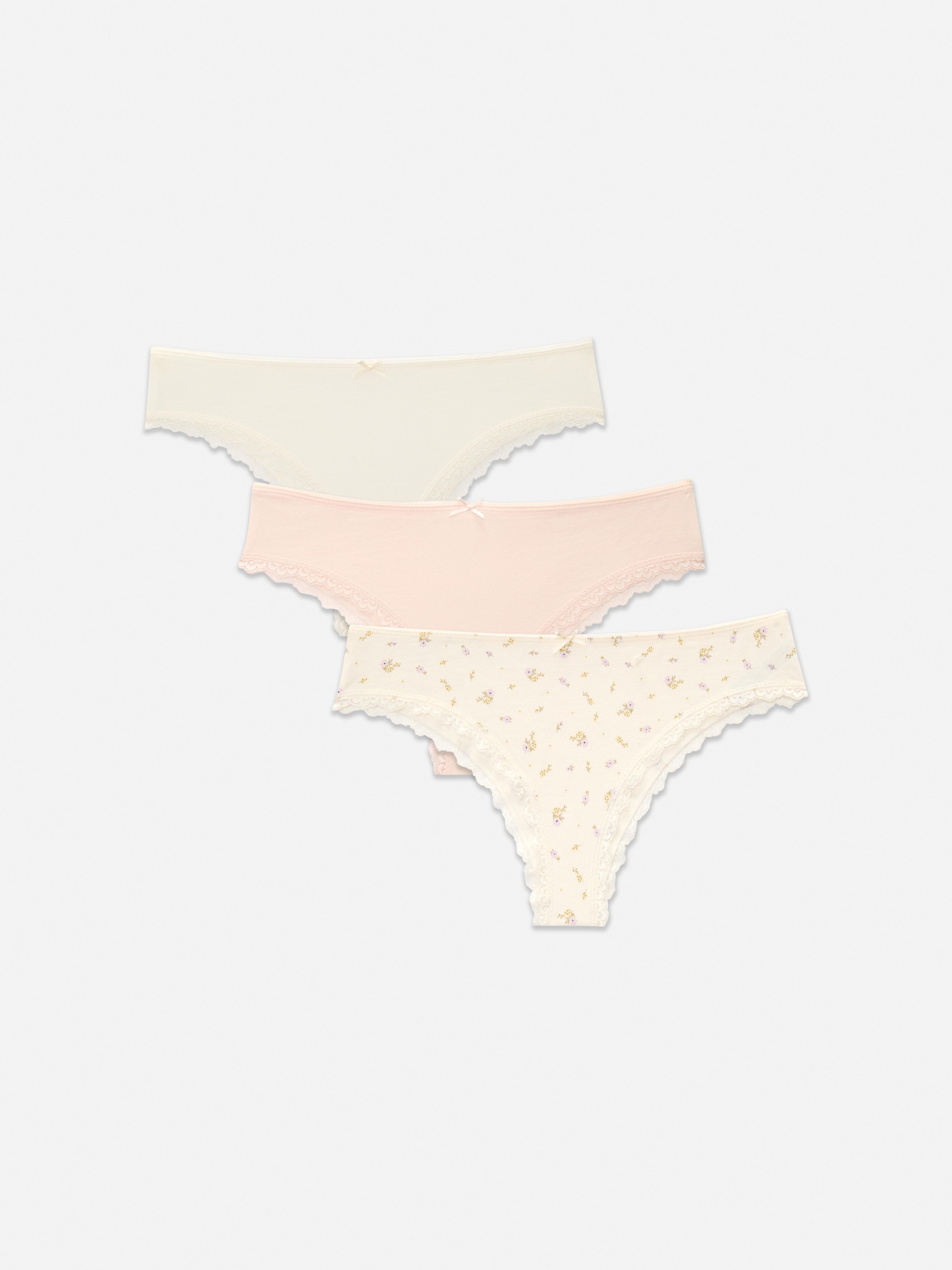 3pk Patterned Brazilian Briefs