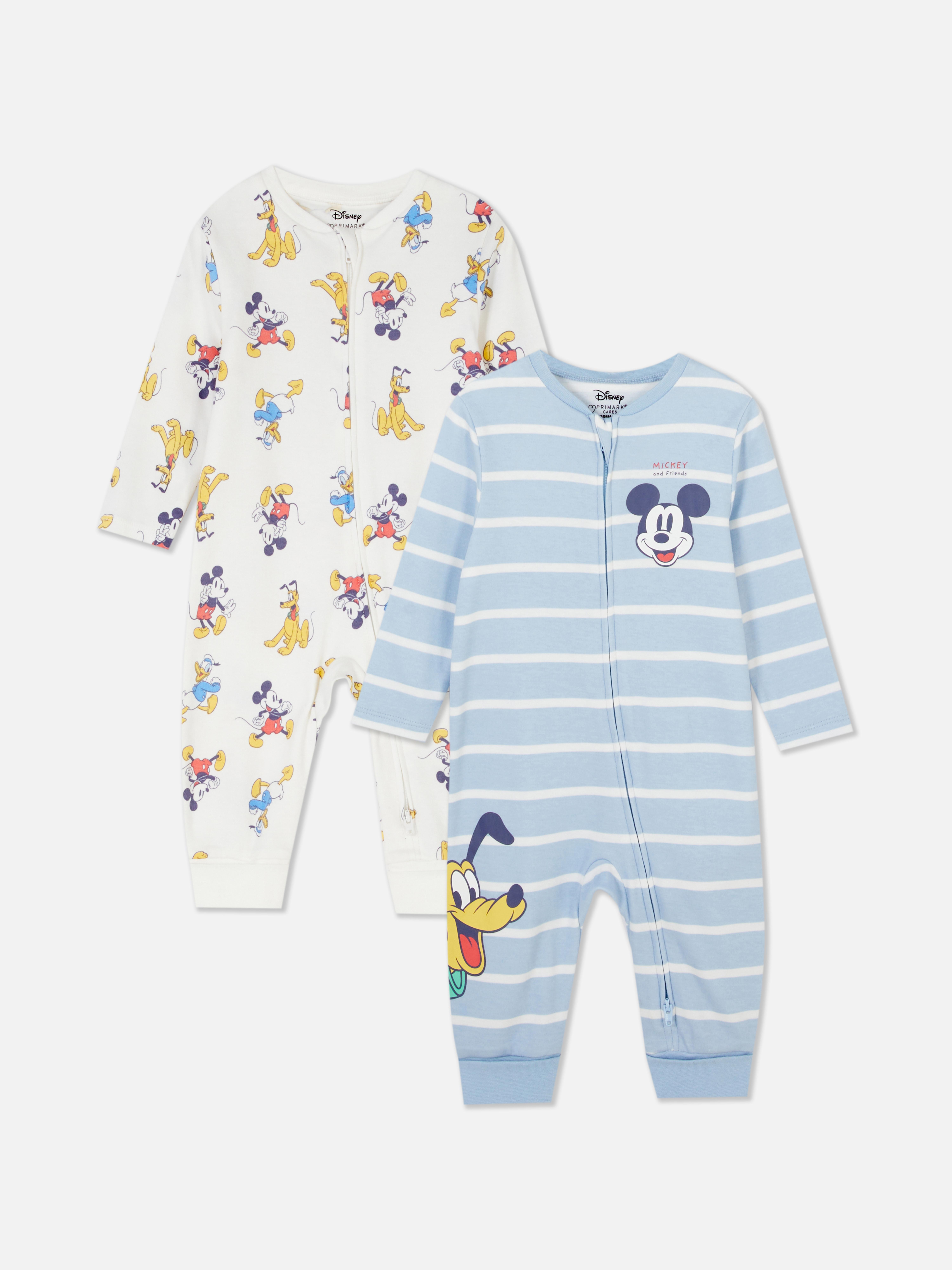 2pk Disney’s Mickey Mouse Sleepsuits