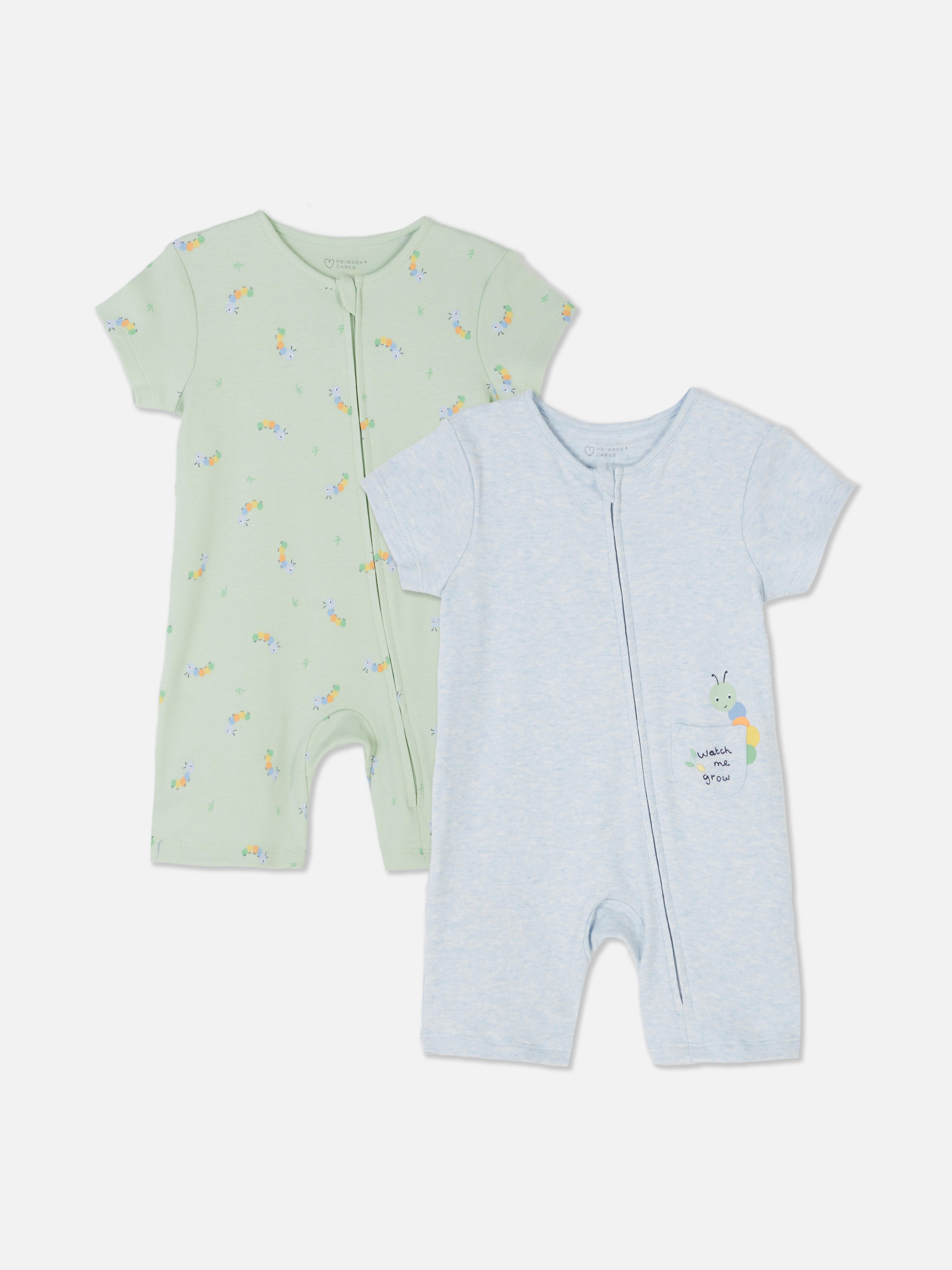 Pack 2 macacões curtos fecho correr Watch Me Grow