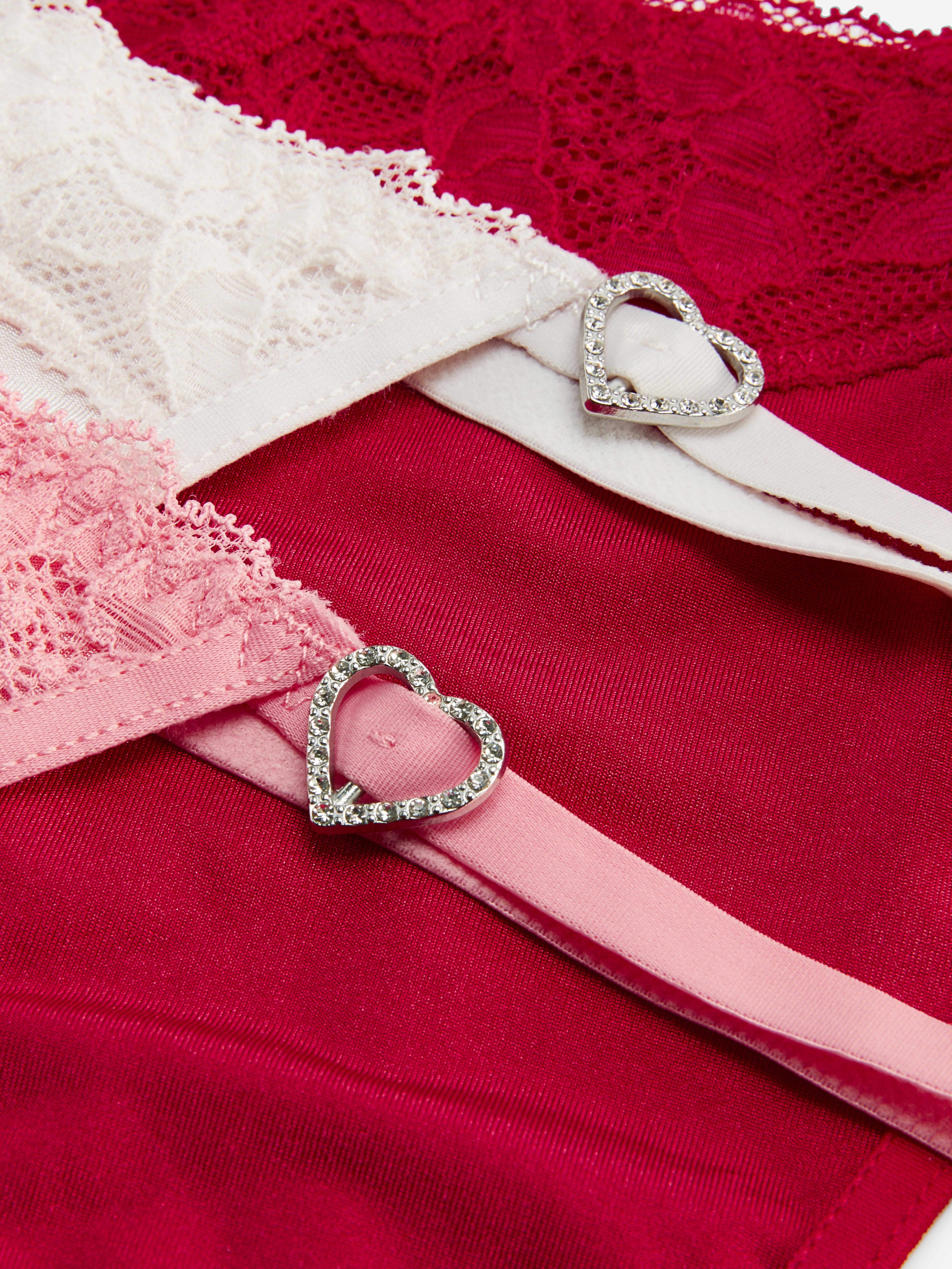 3pk Lace Trim Thongs