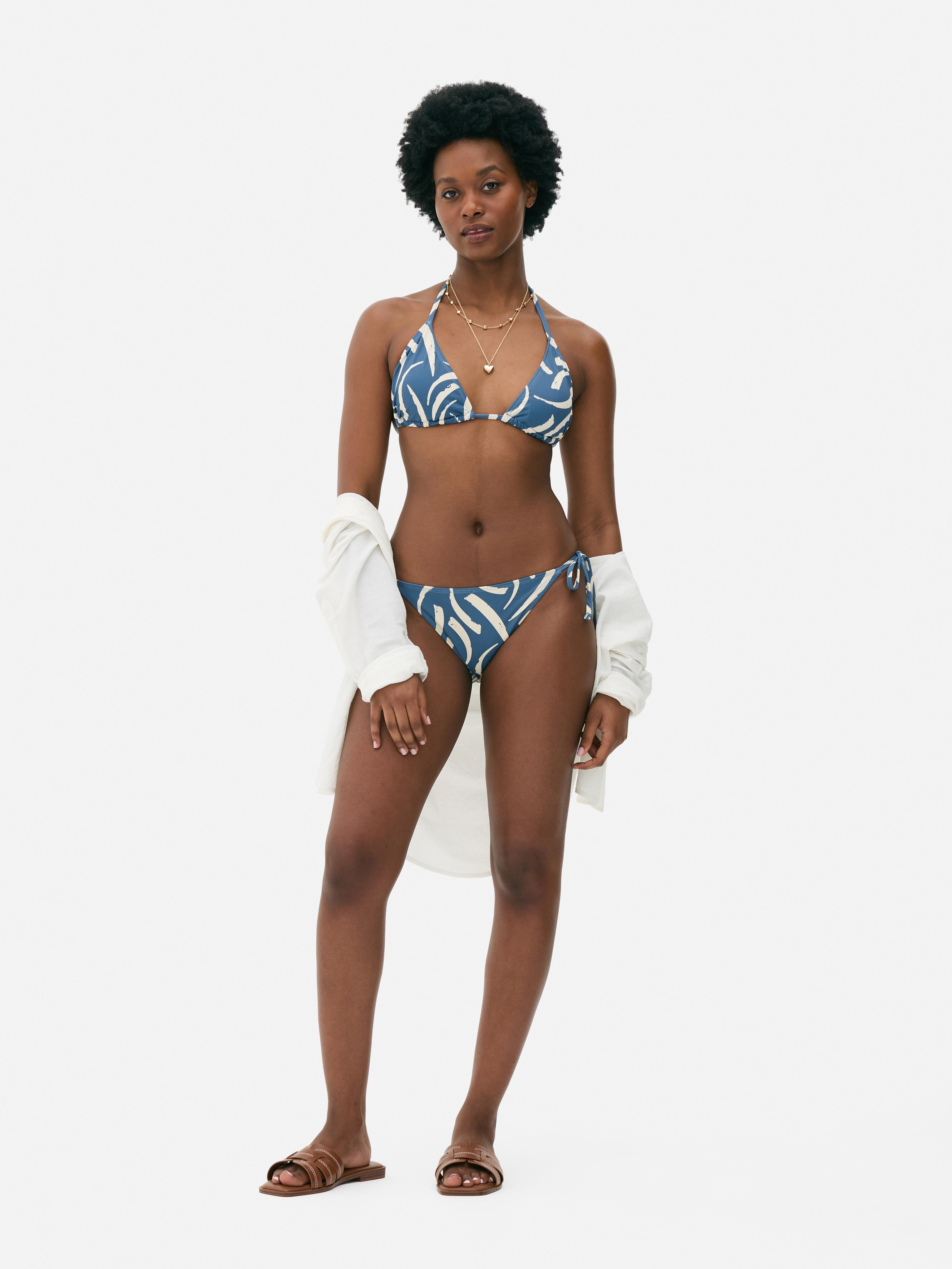 Printed Triangle Bikini Top