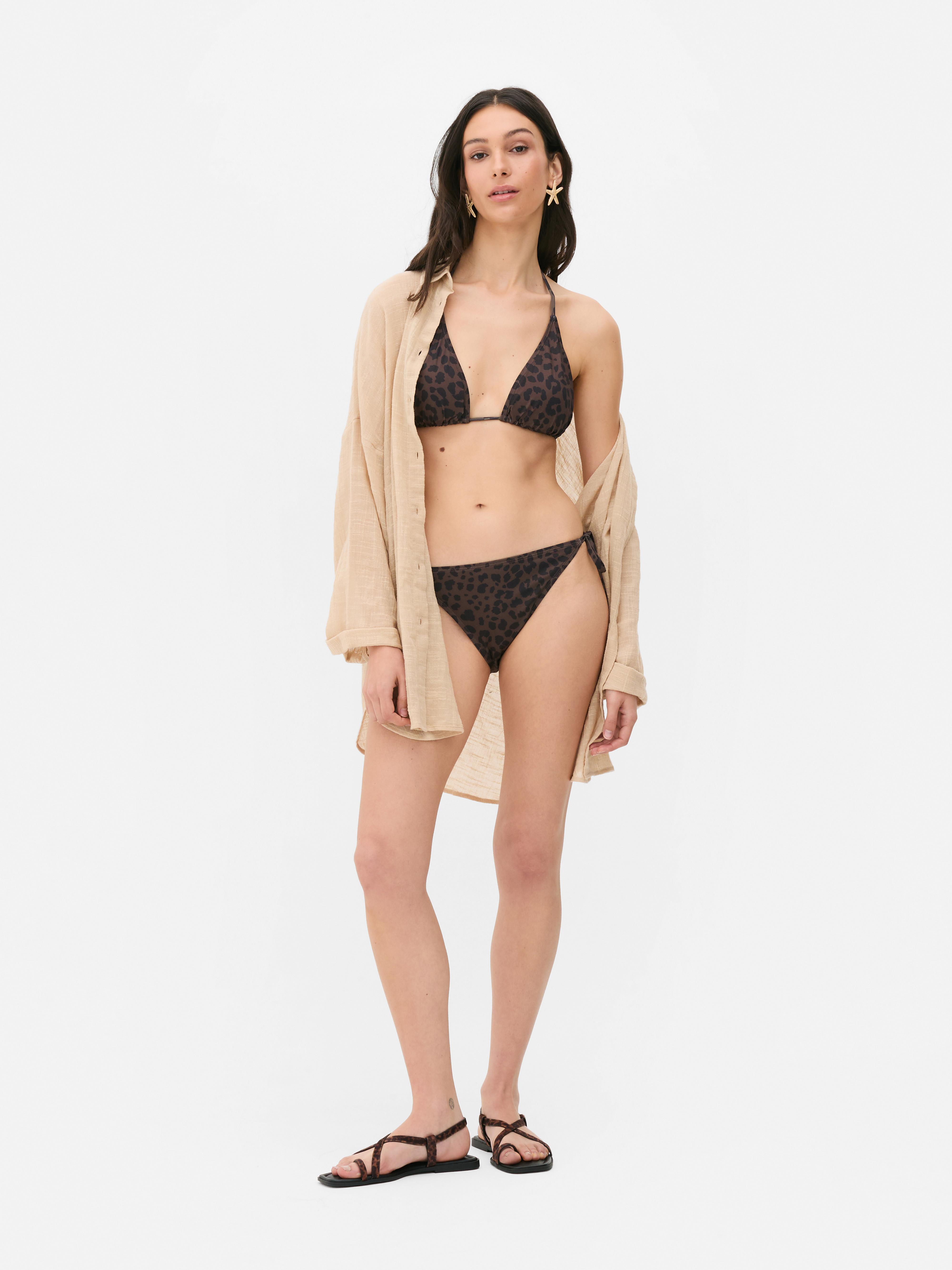Printed Triangle Bikini Top