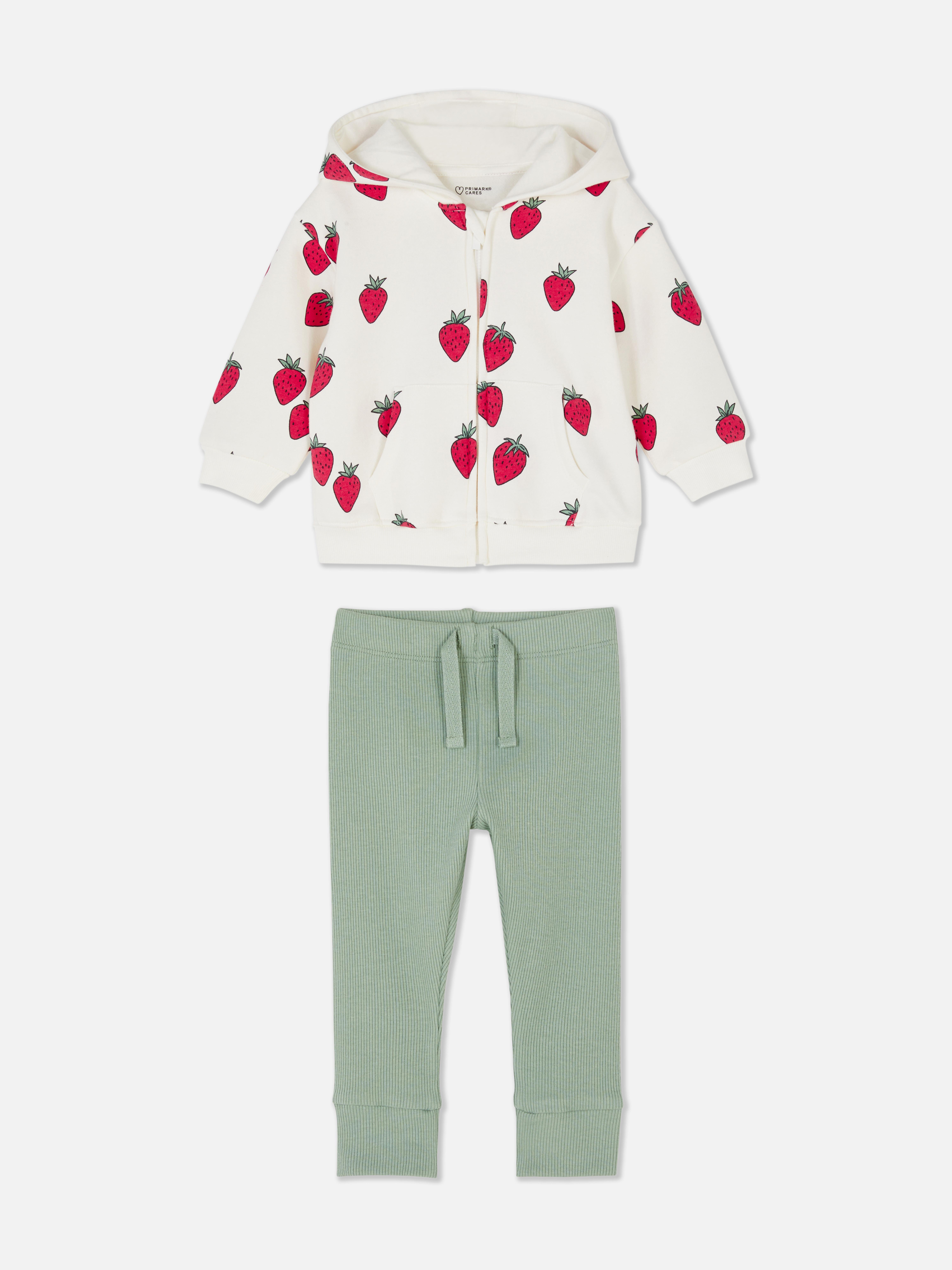 Strawberry Hoodie and Pants Set