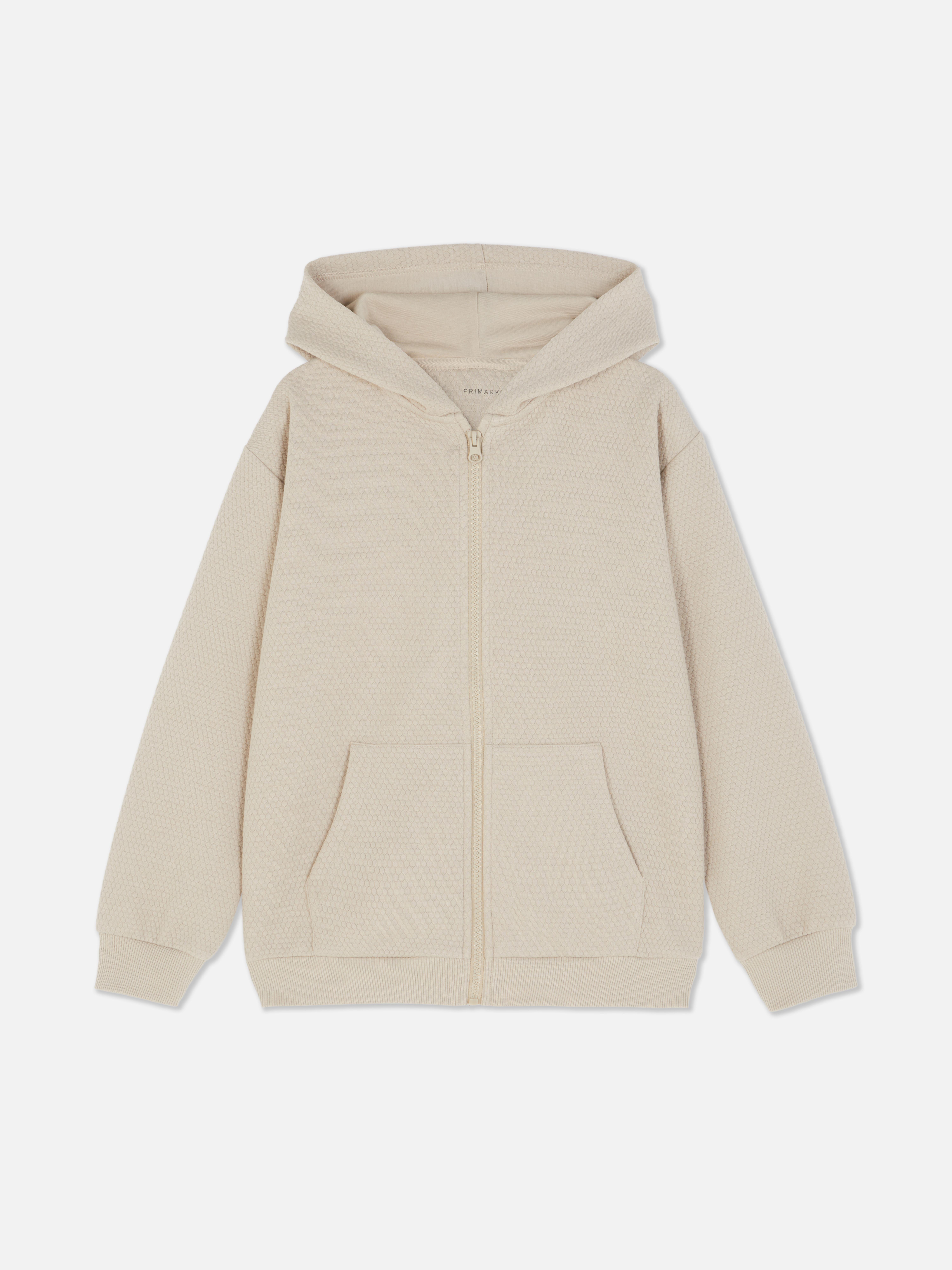 Strukturierter Hoodie mit Reißverschluss