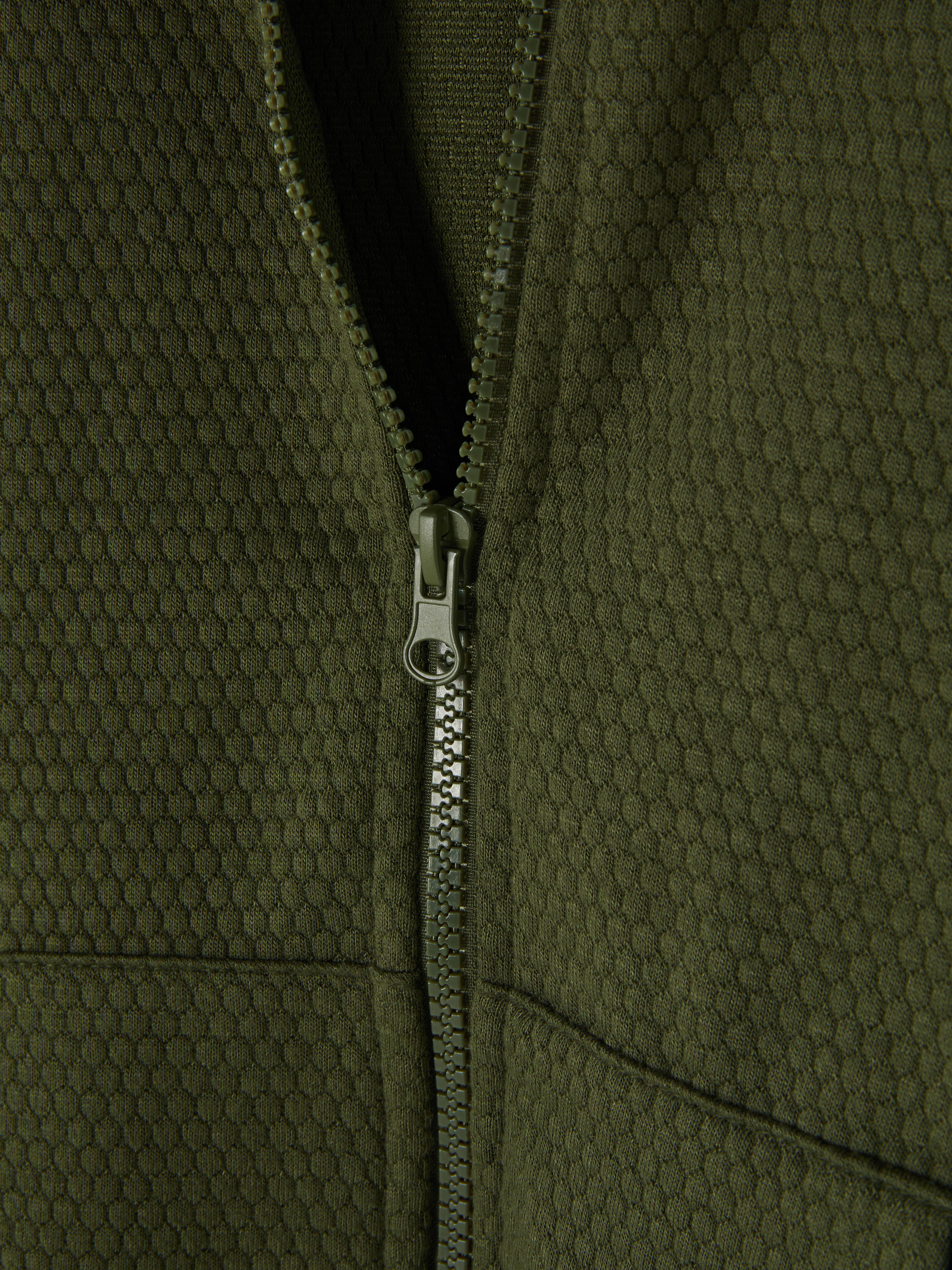 Textured Zip Hoodie