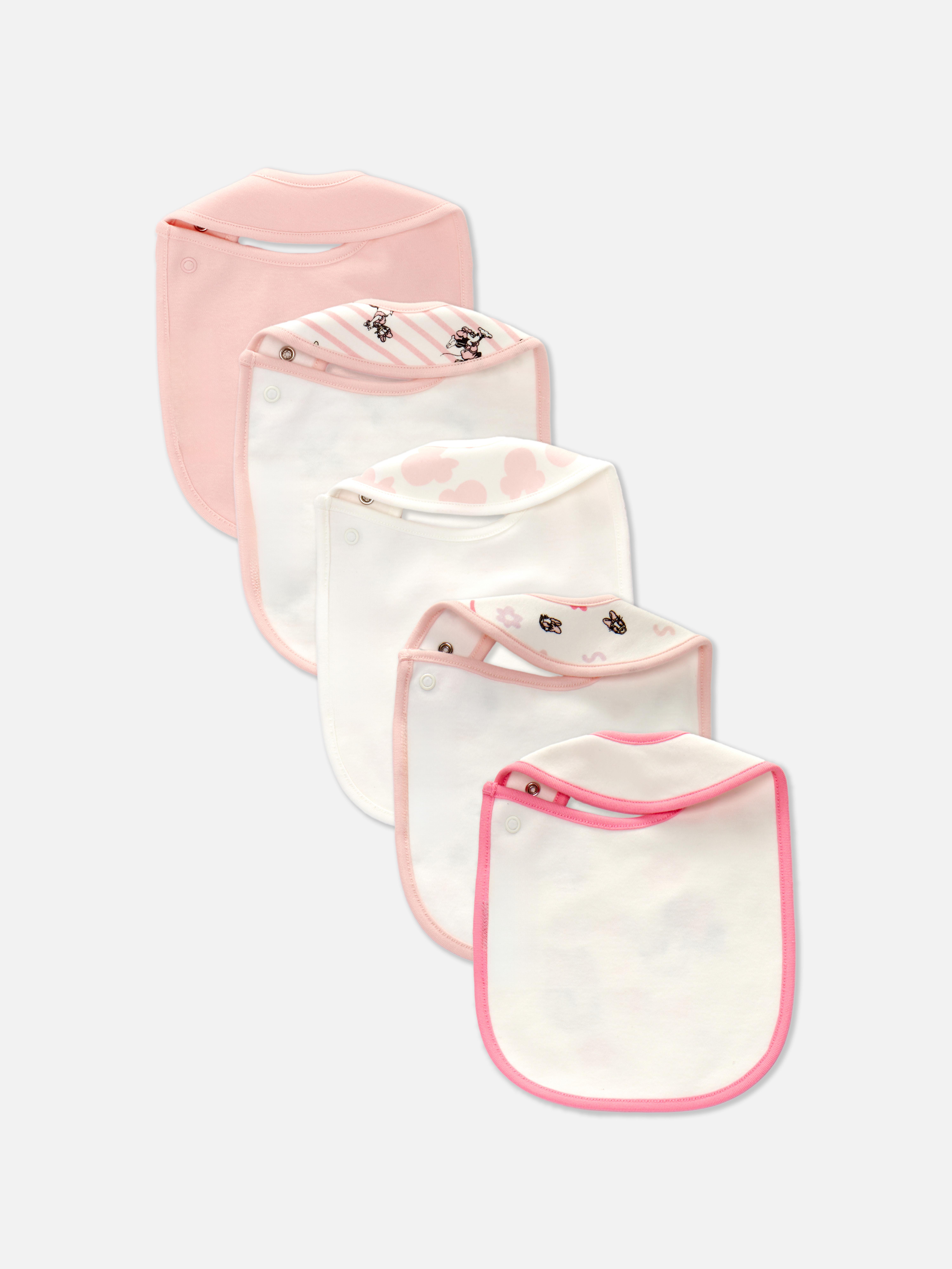 Pack de 5 baberos cruzados de Minnie Mouse y Daisy