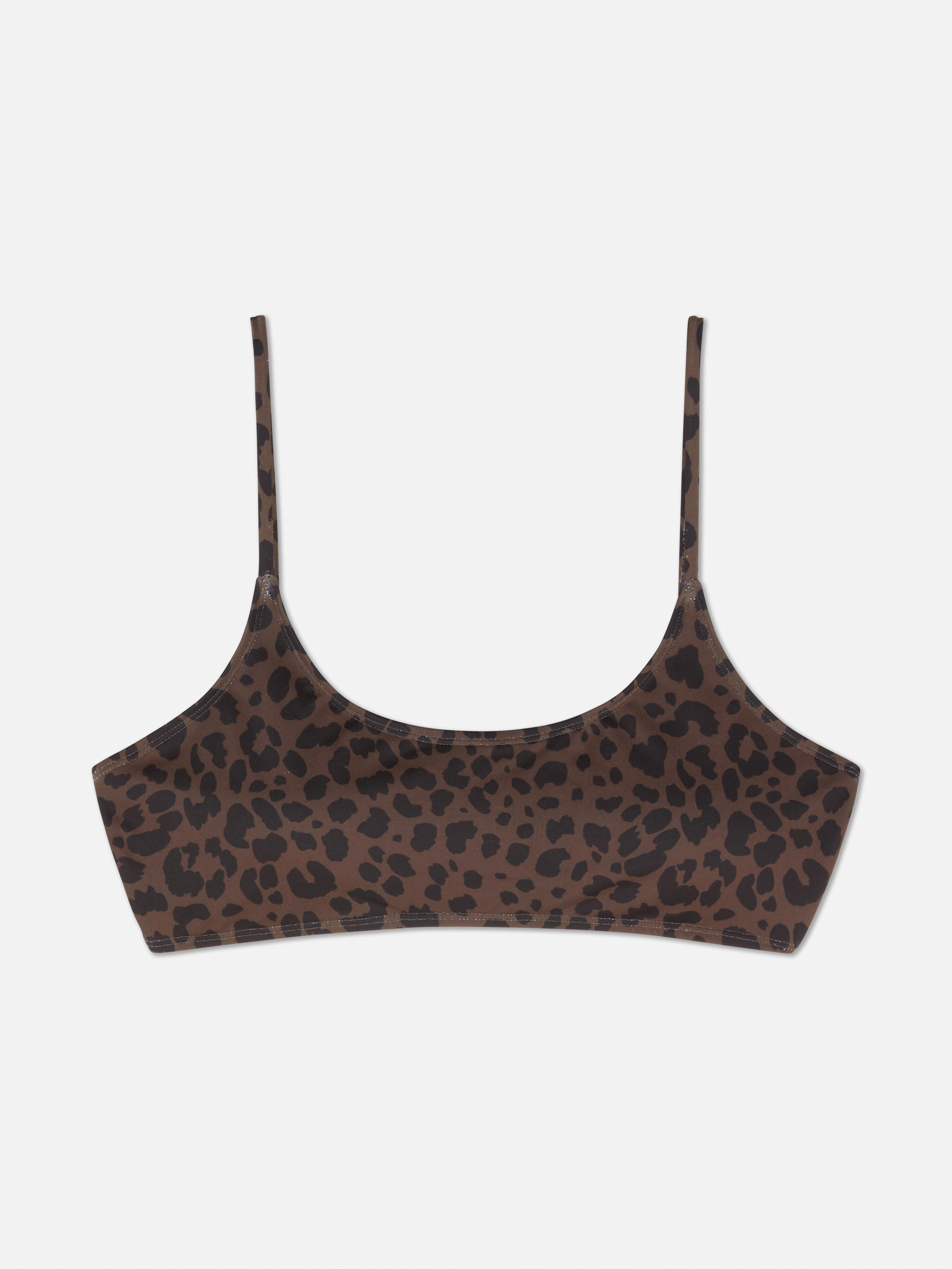 Wavy Print Bralette Bikini Top