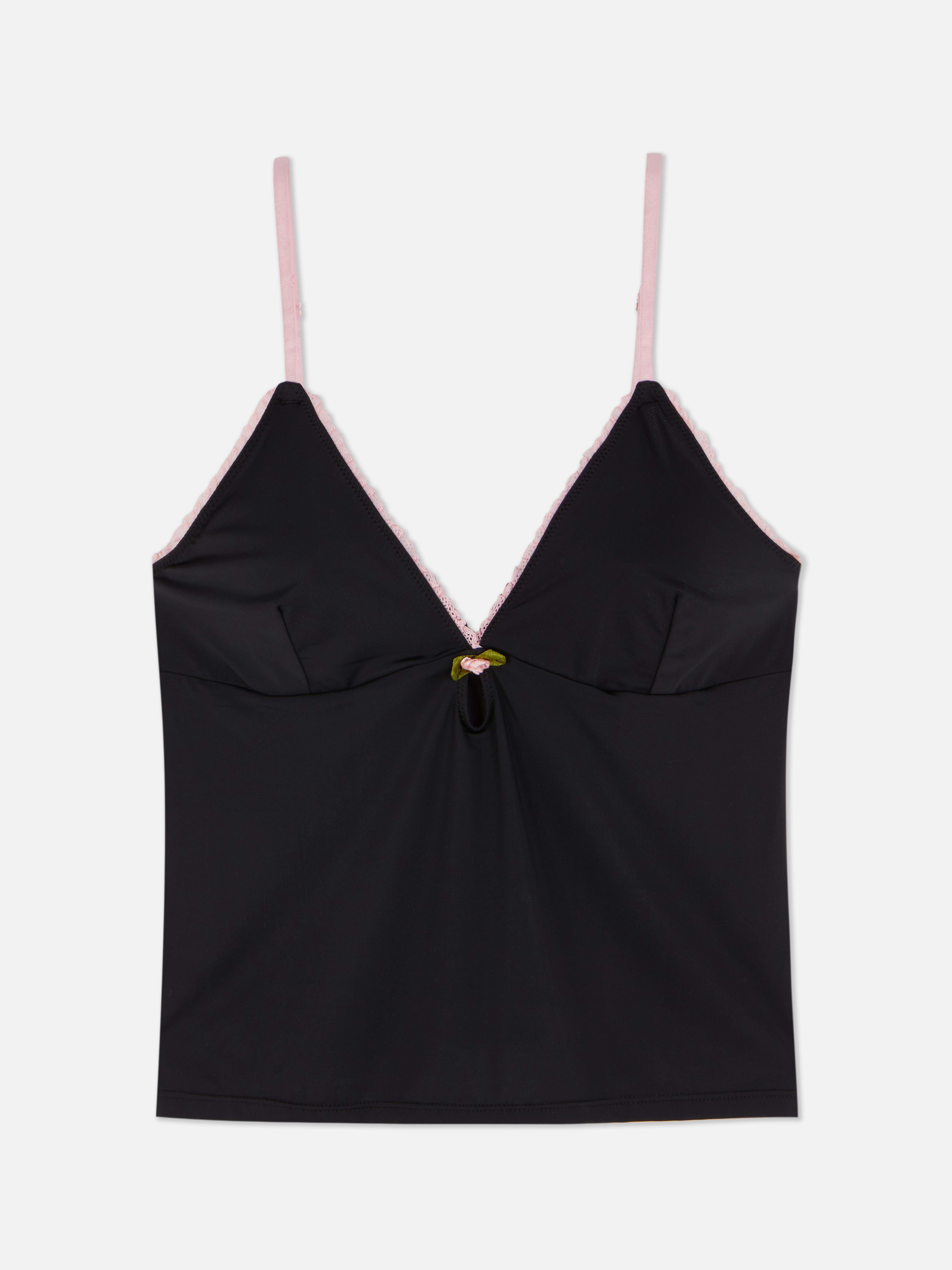 Camisola de pijama con ribete de encaje