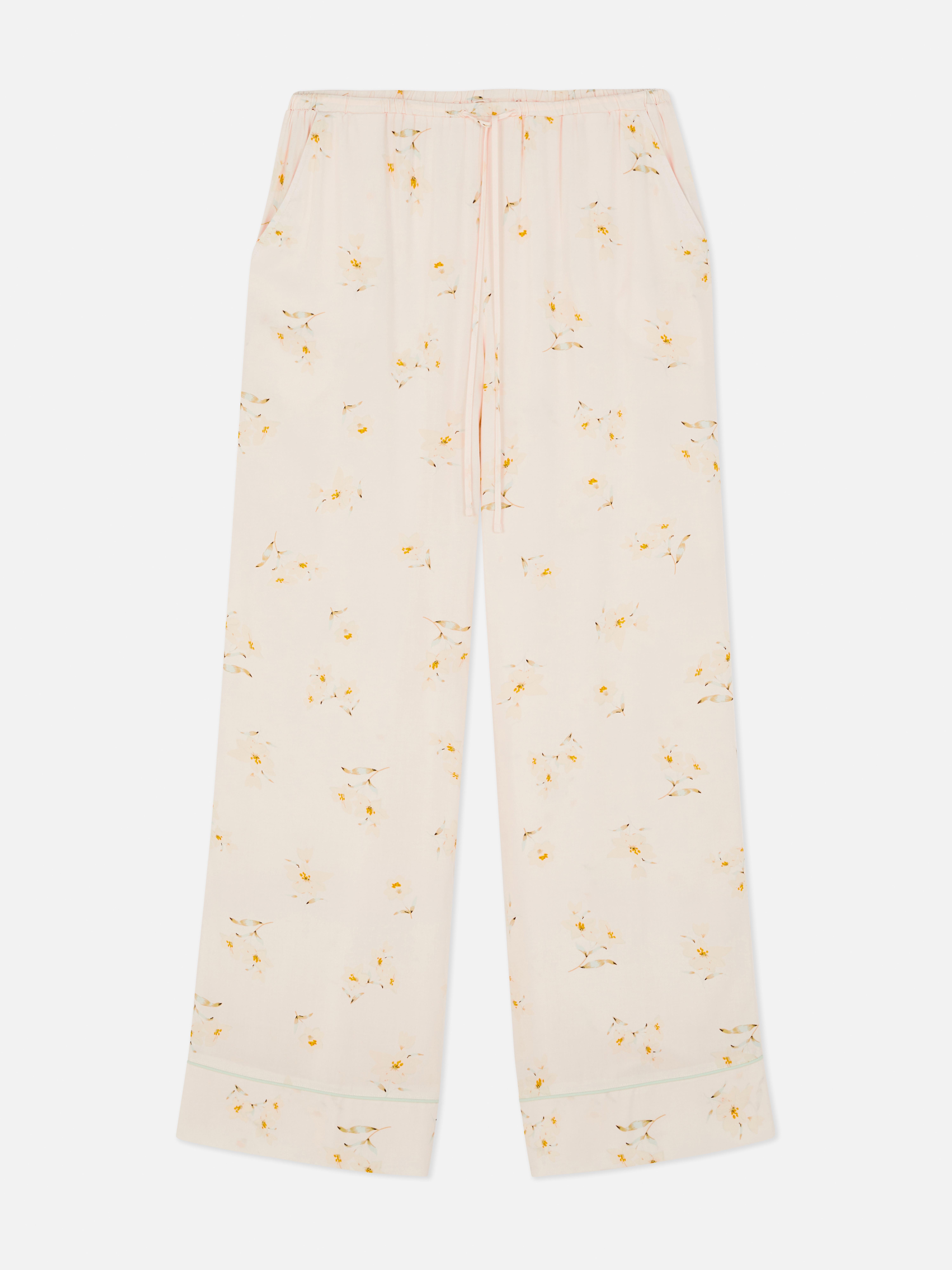 Bas de pyjama à fleurs