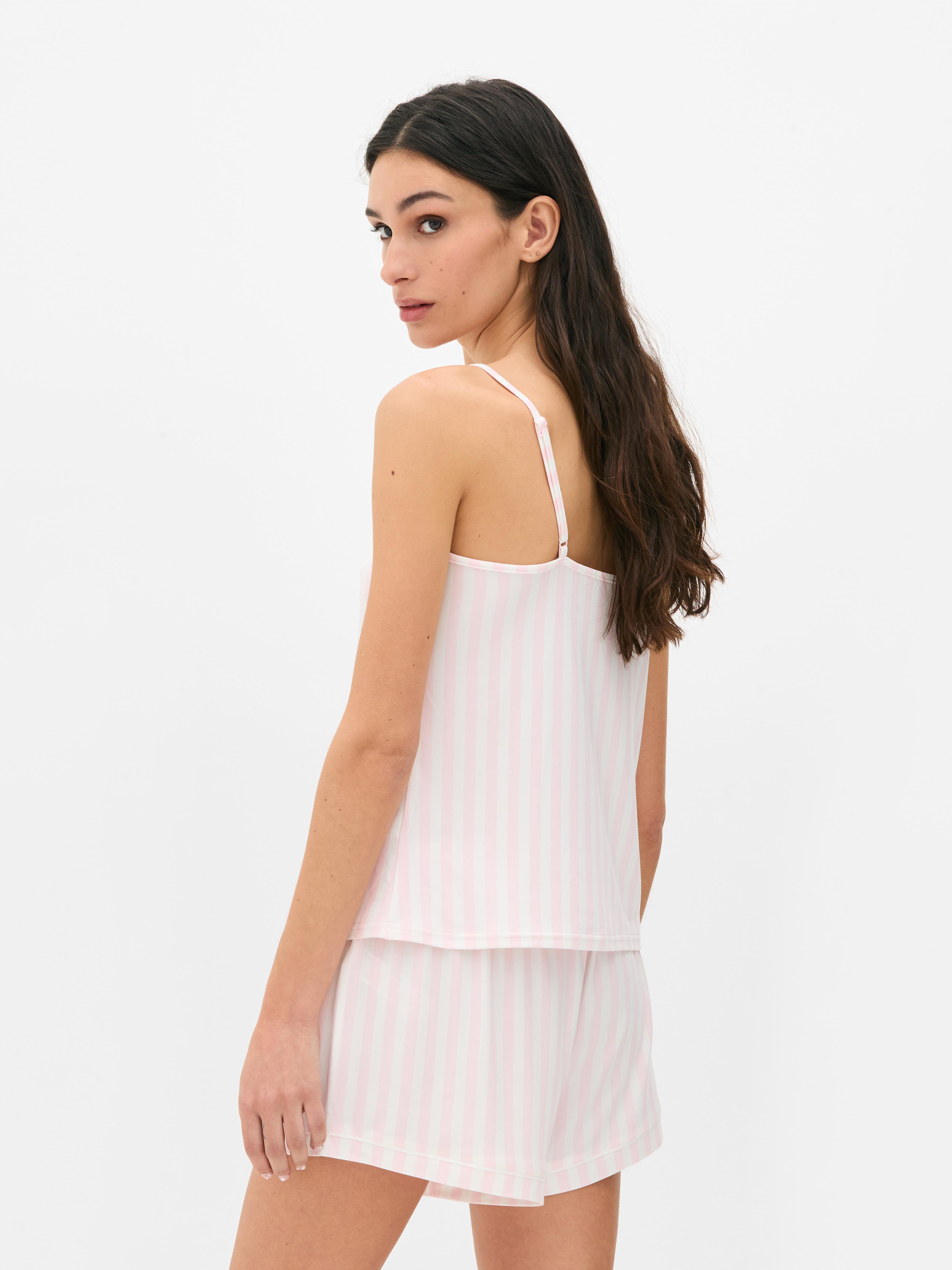 The Edit Striped Pyjama Shorty Set