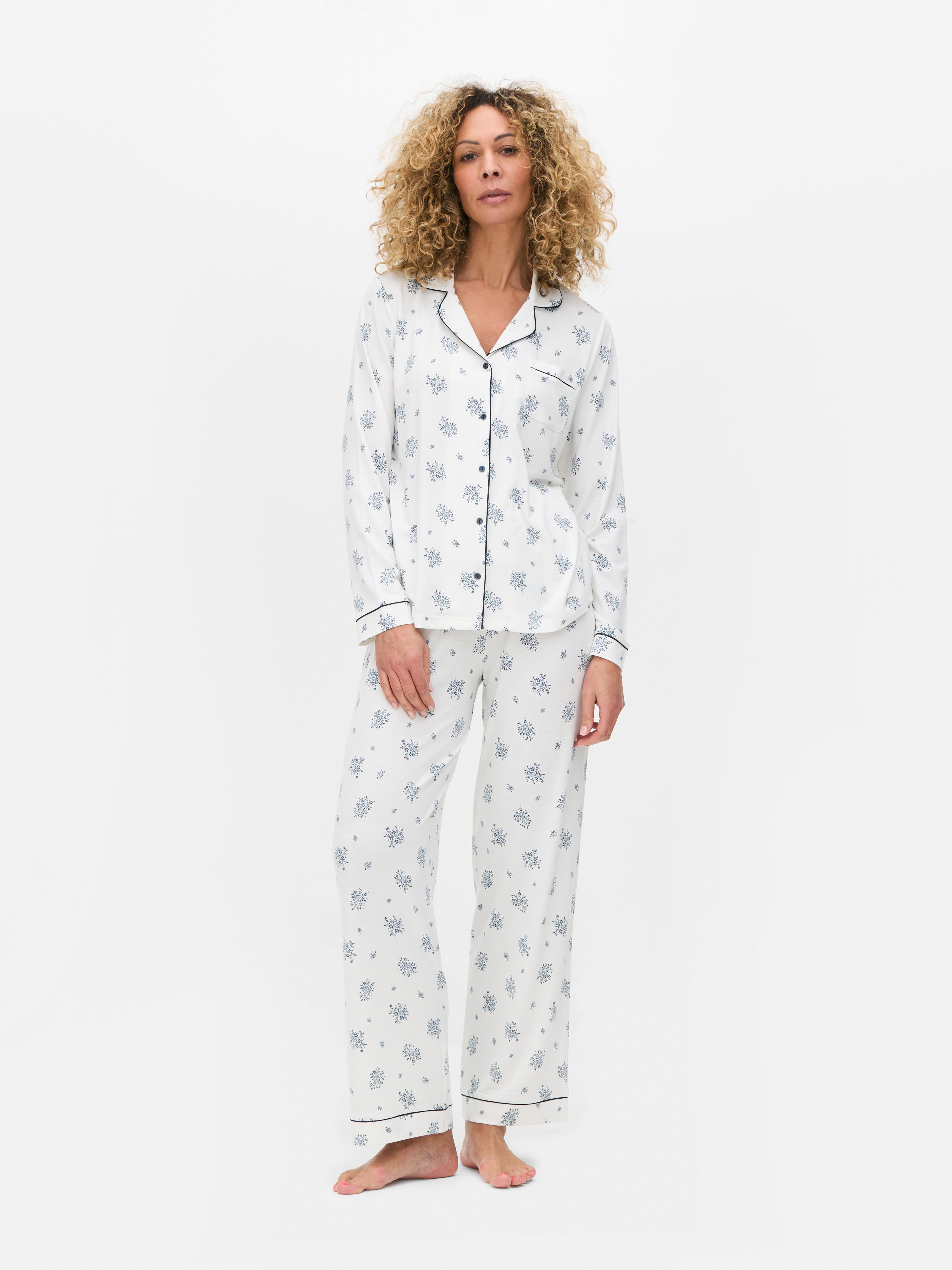 Printed Boyfriend Pajama Set