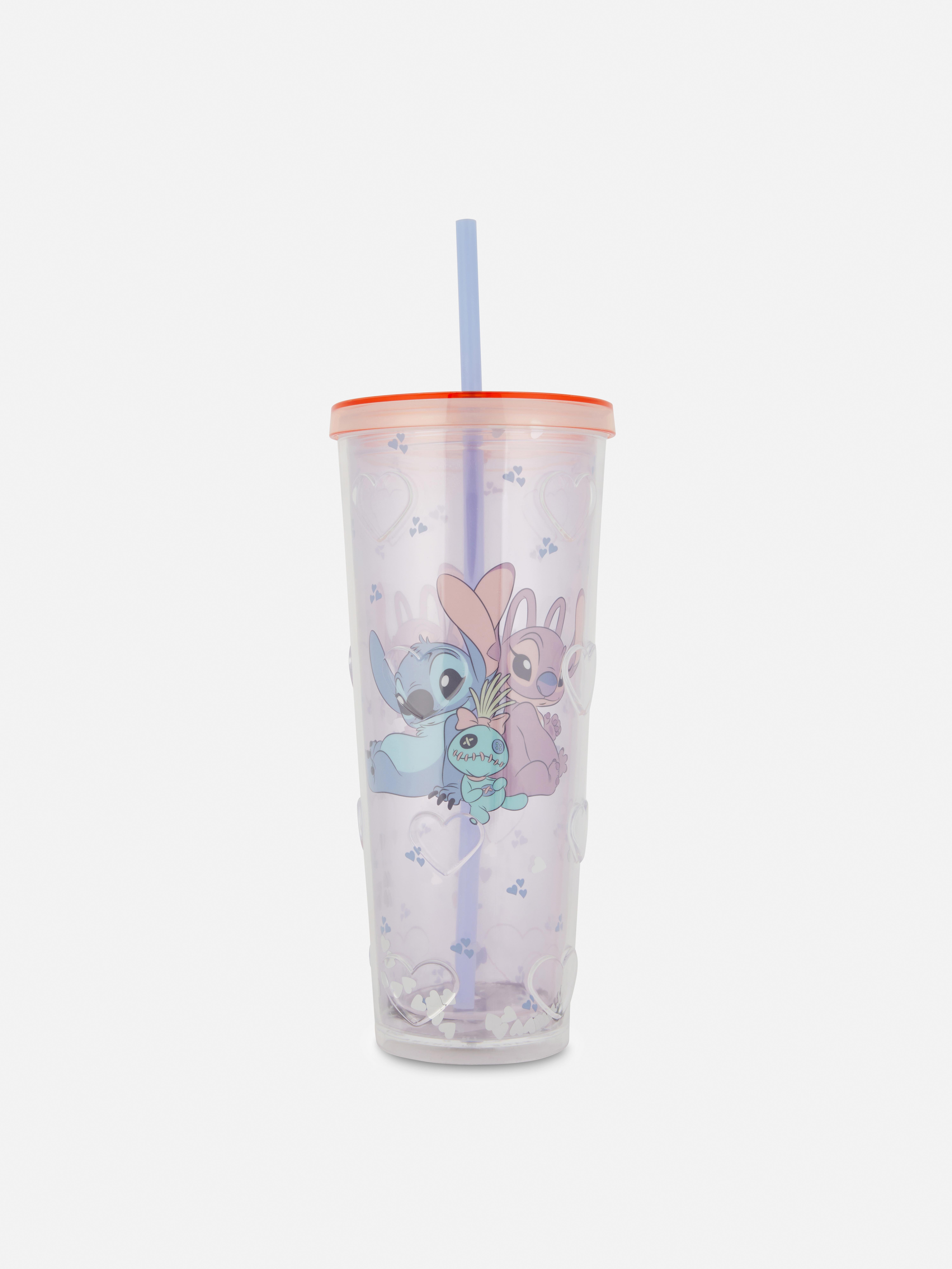 Beker en rietje Disney's Stitch en Angel