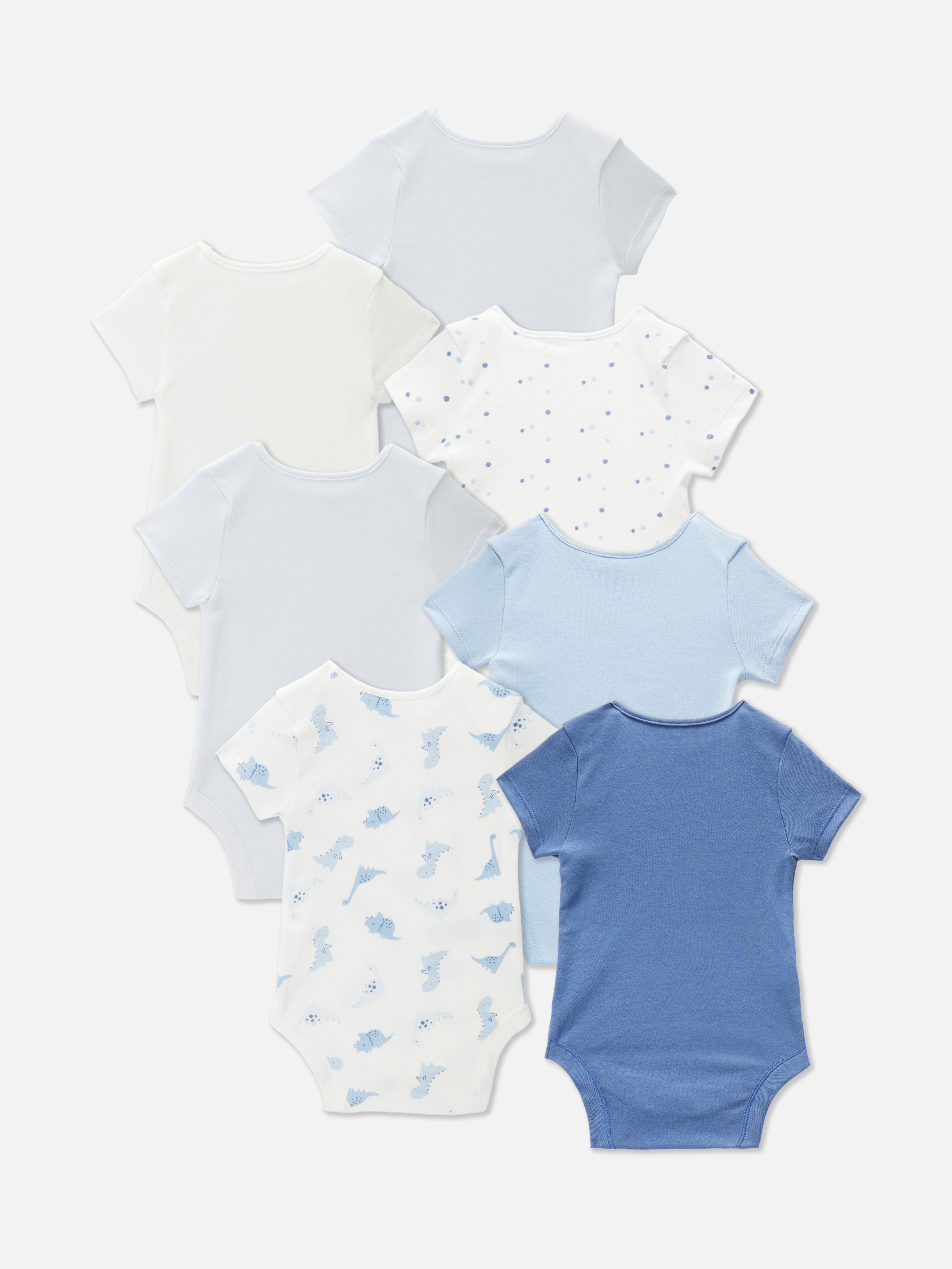 7pk Dinosaur Short Sleeve Bodysuits