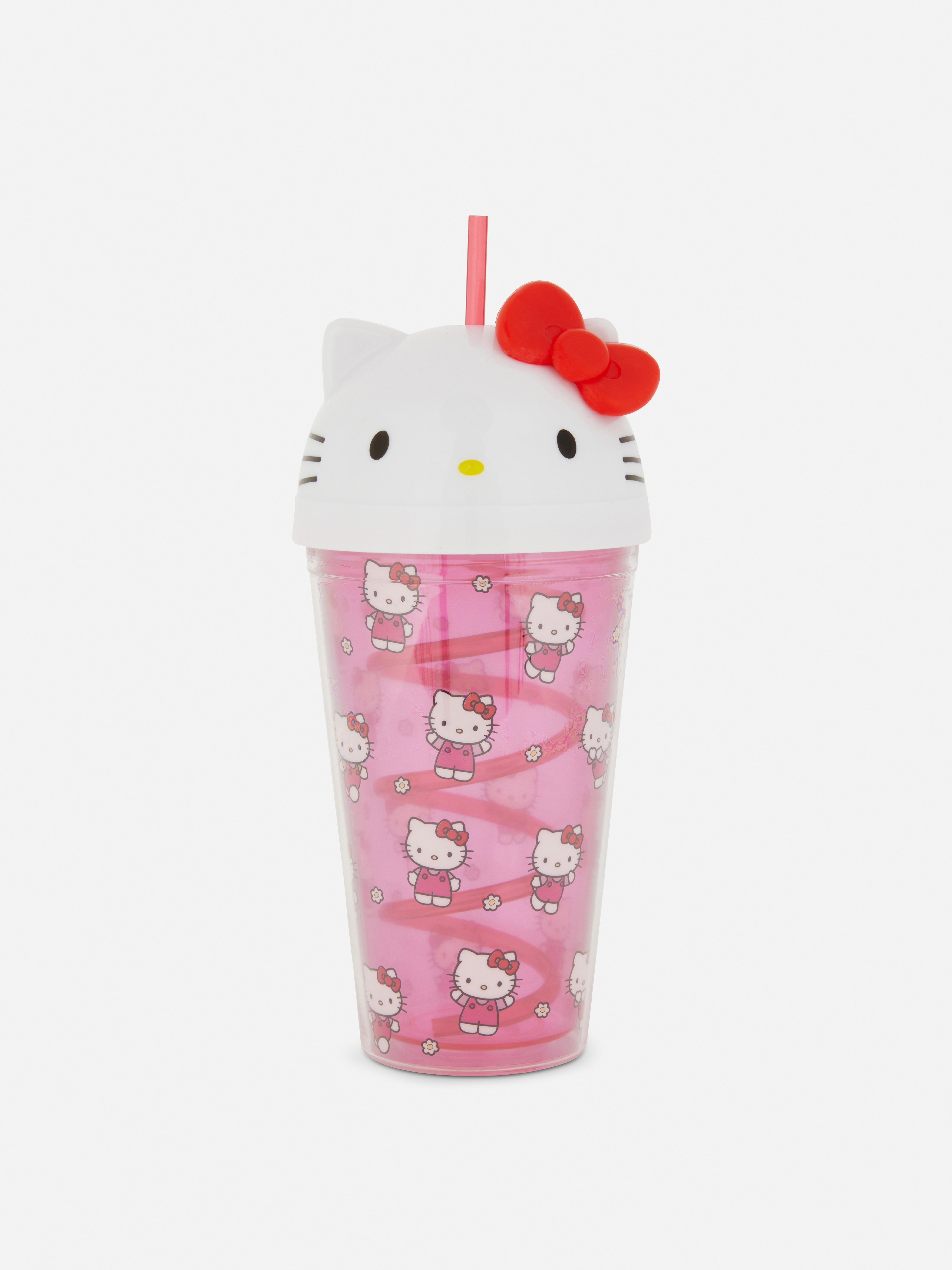 Vaso con tapa de Hello Kitty