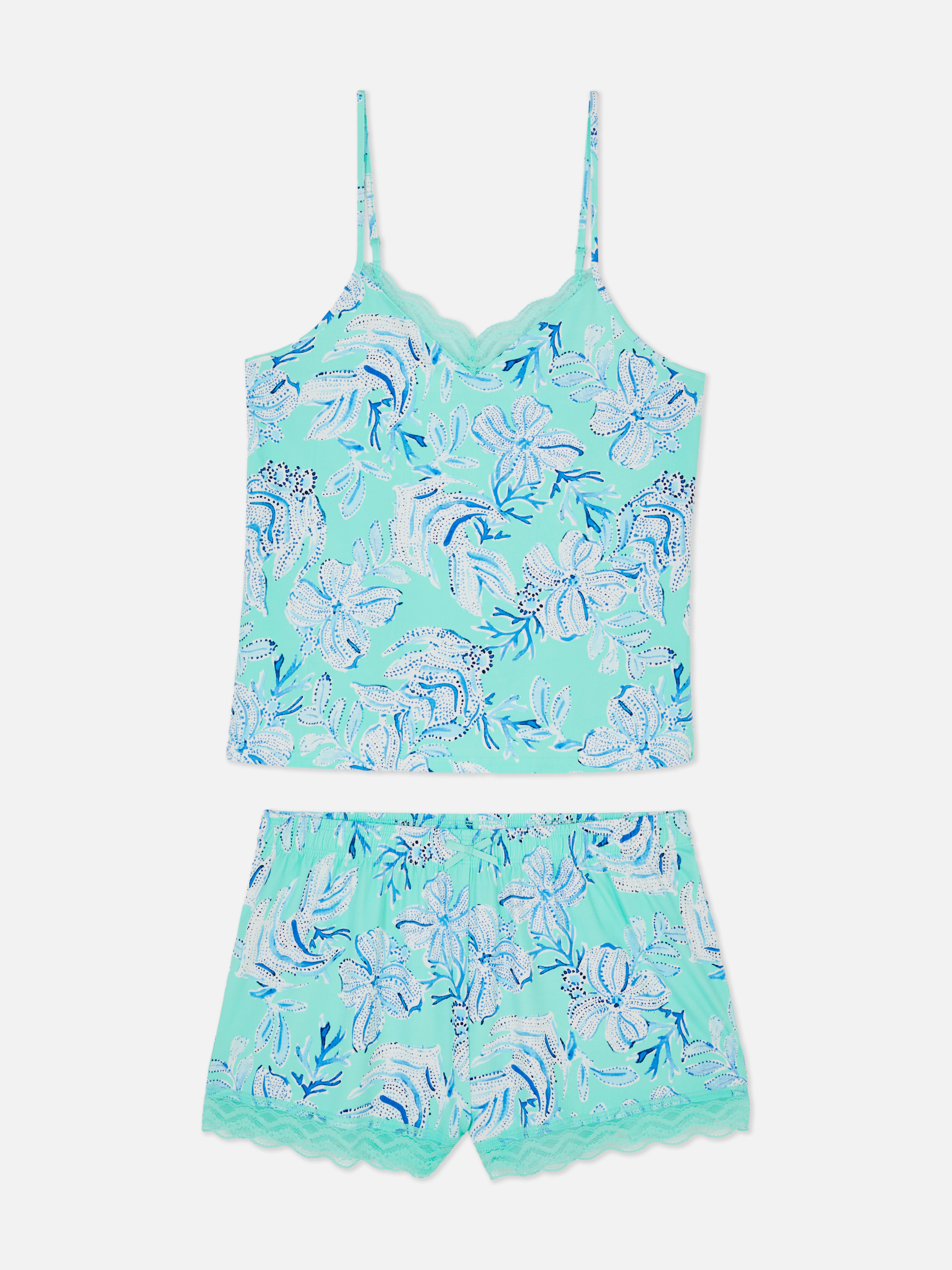 Pyjamaset met hemdje en short Heldergroen