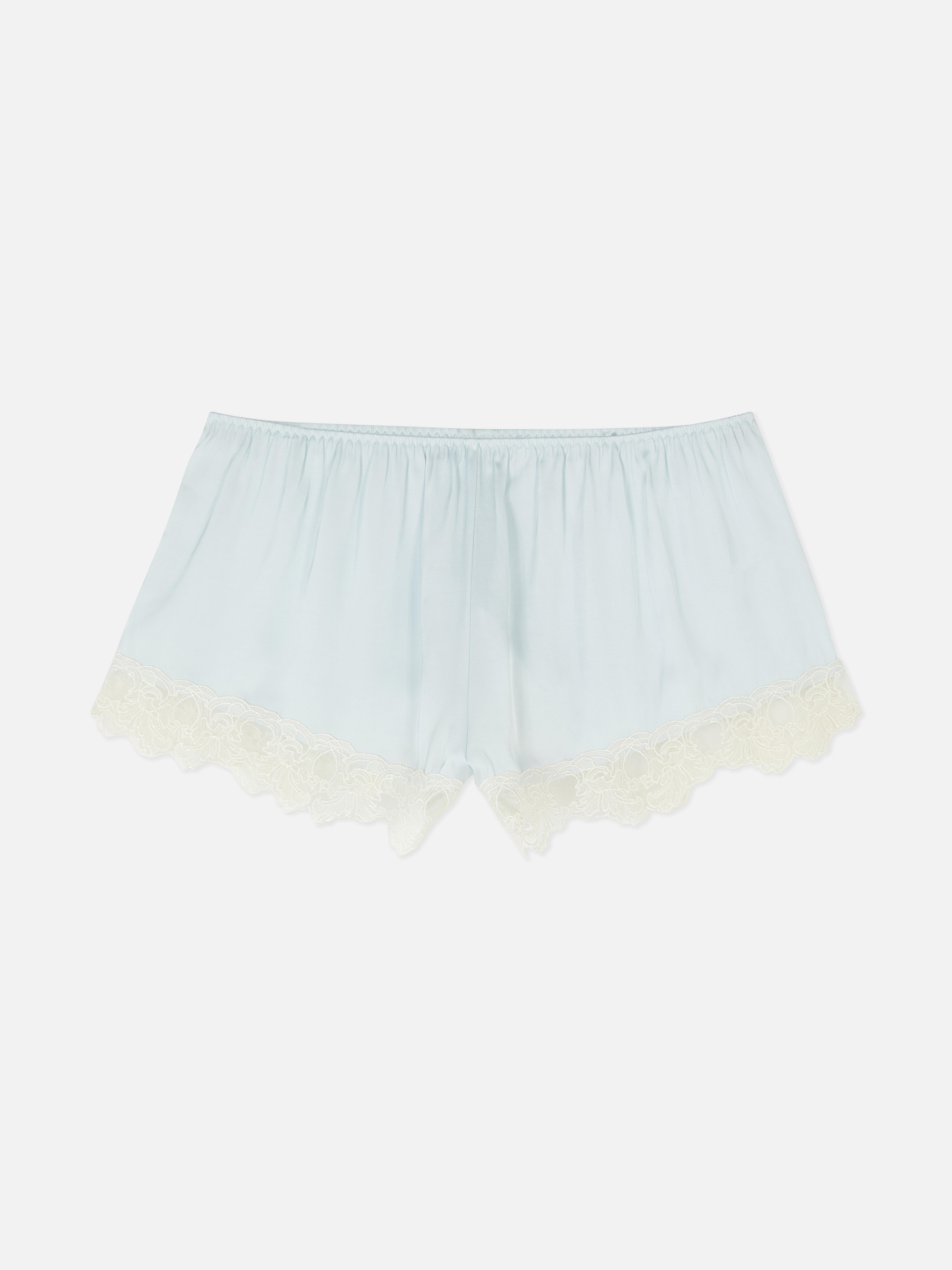 Pantaloncini del pigiama con bordo in pizzo