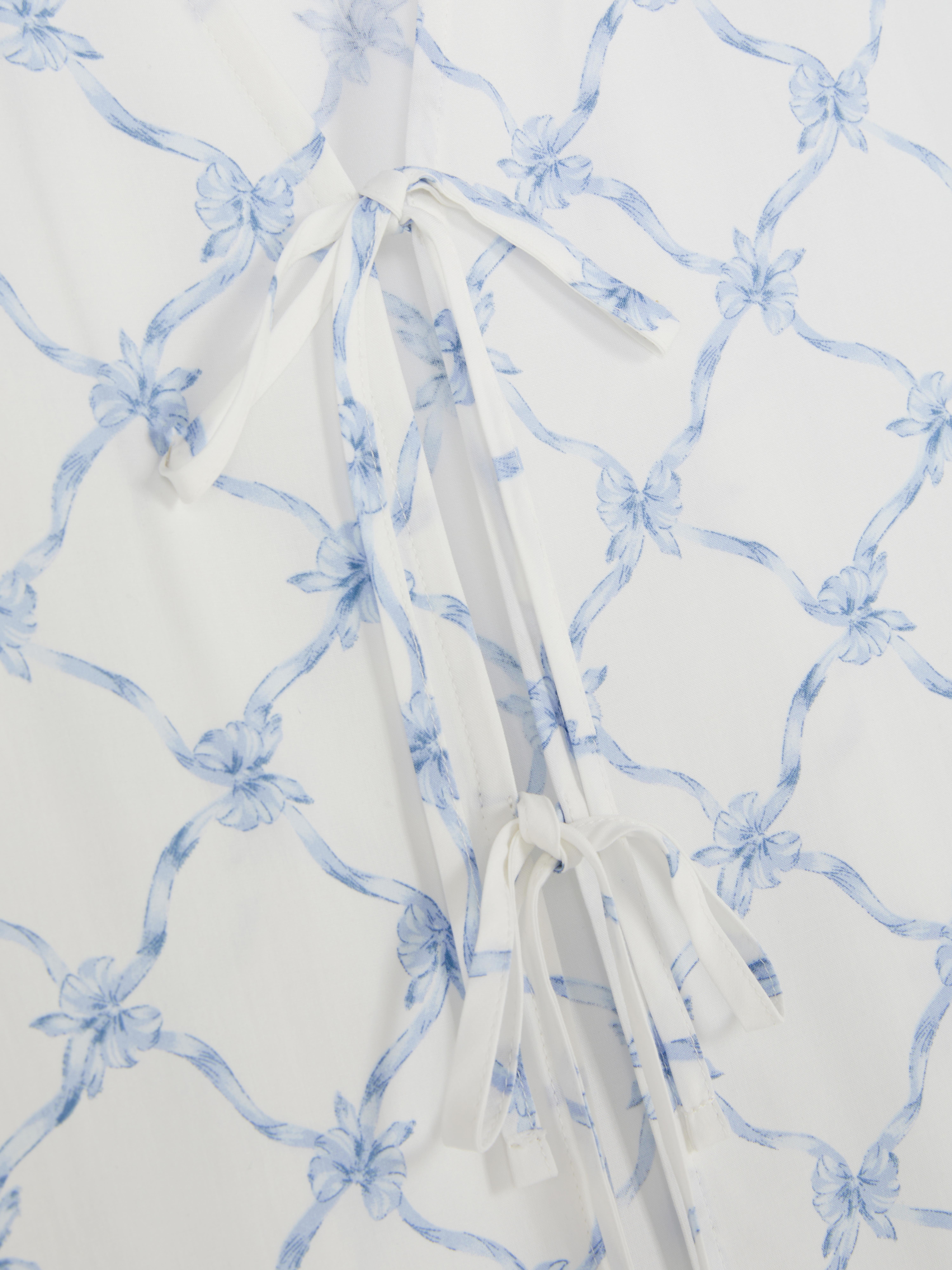 Bow Print Pajama Top