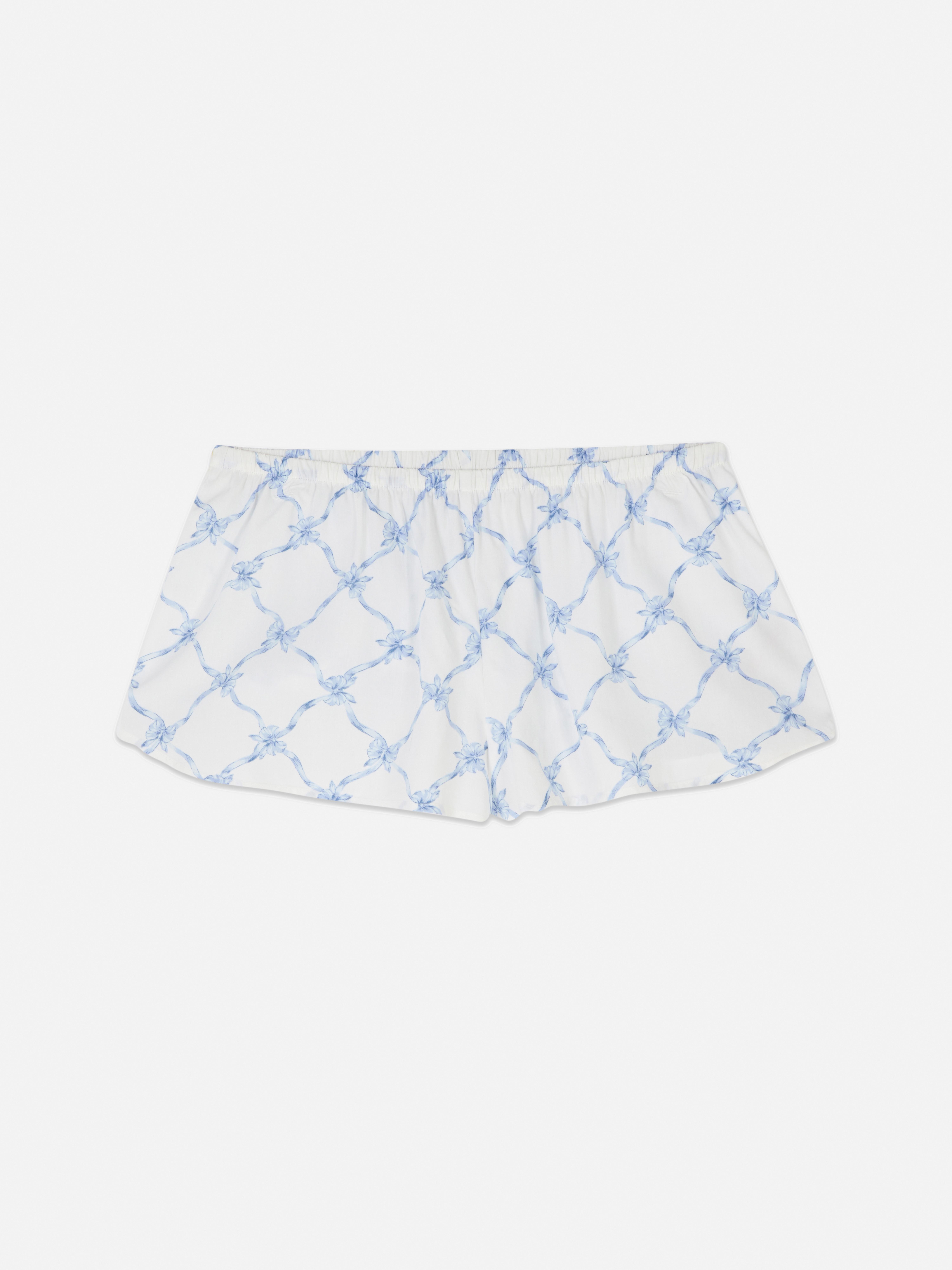 Bow Print Pajama Shorts