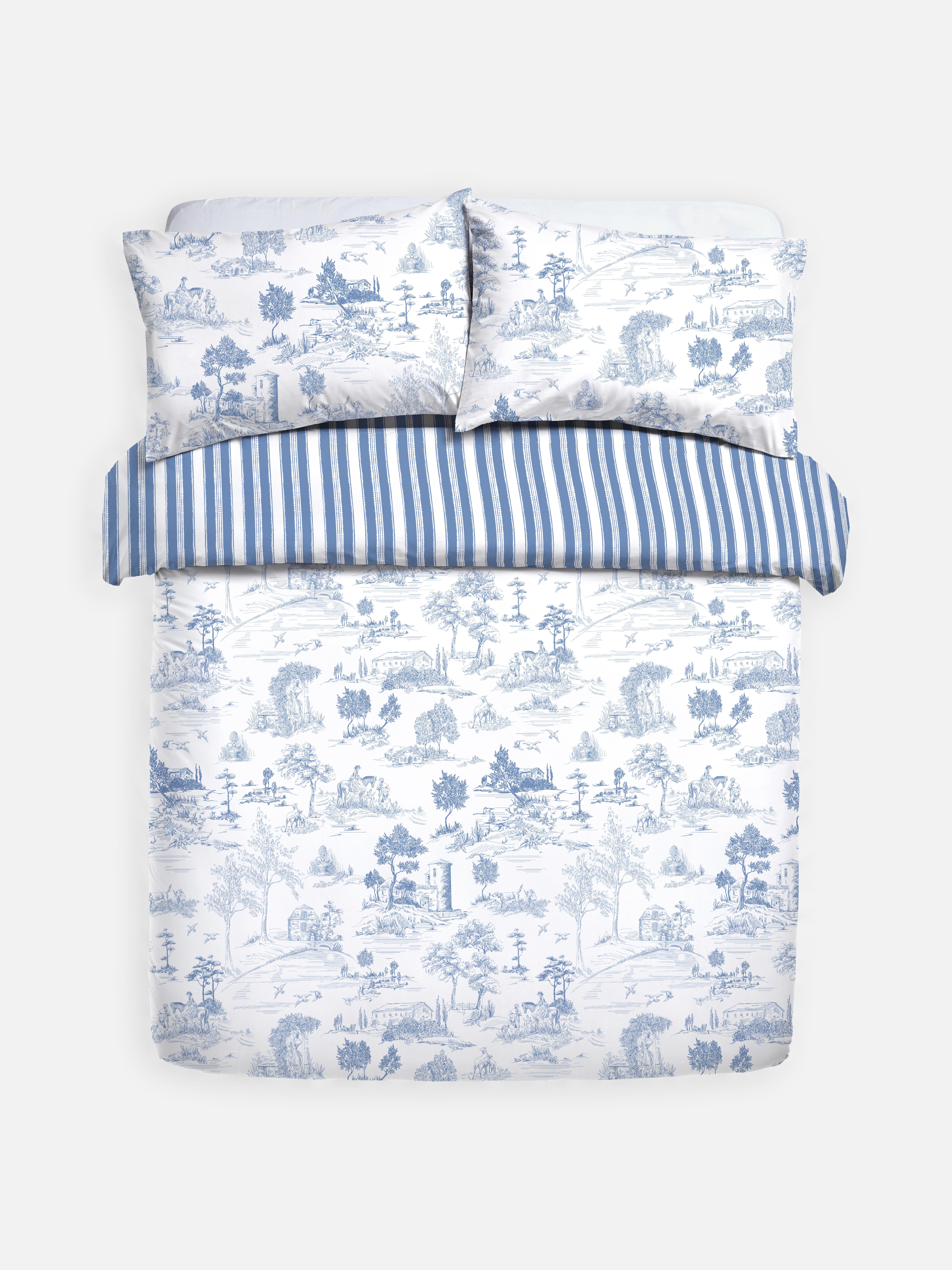 Toile De Jouy Double Duvet Cover Set