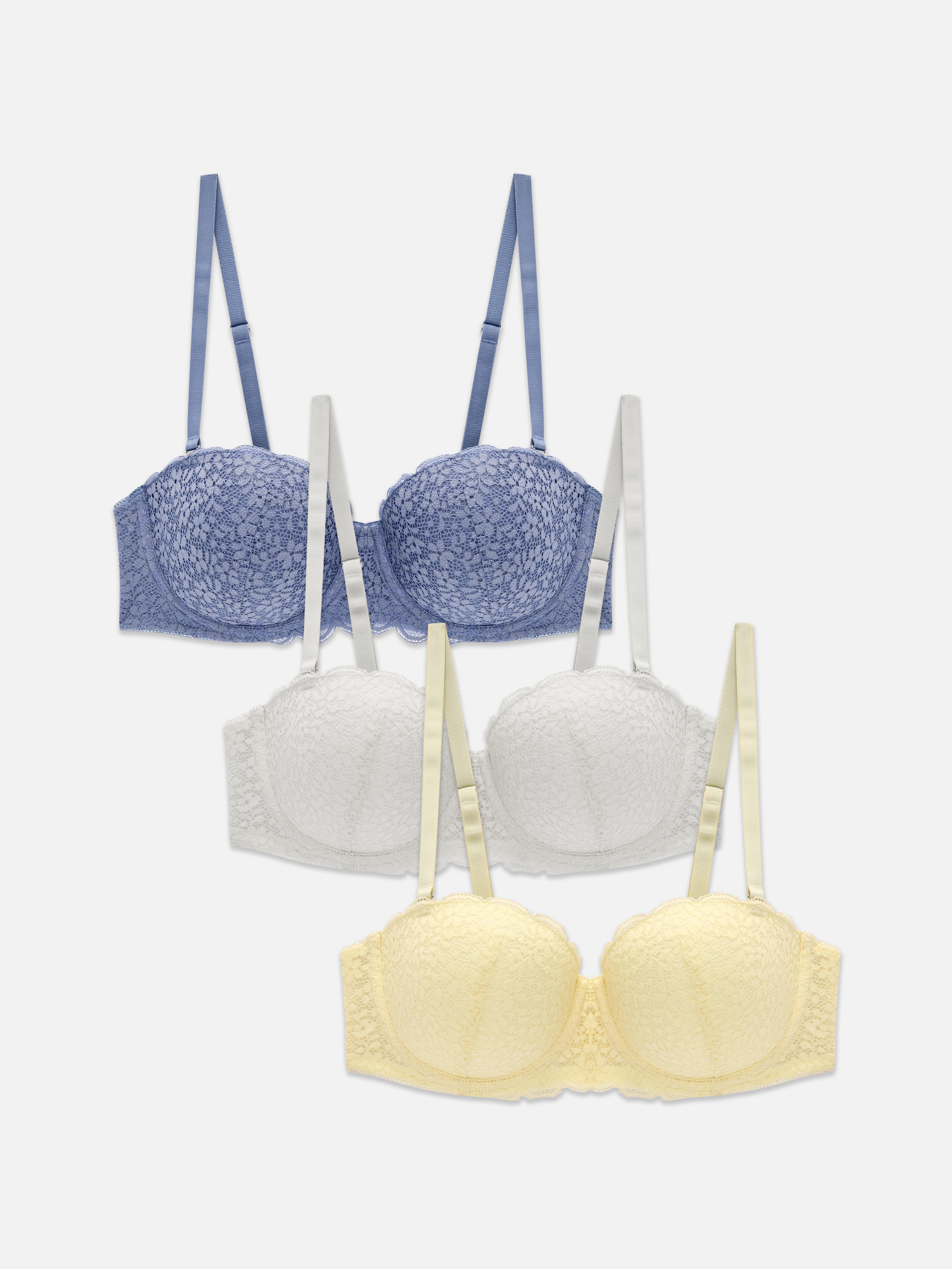 3pk Balcony T-Shirt Bras Yellow