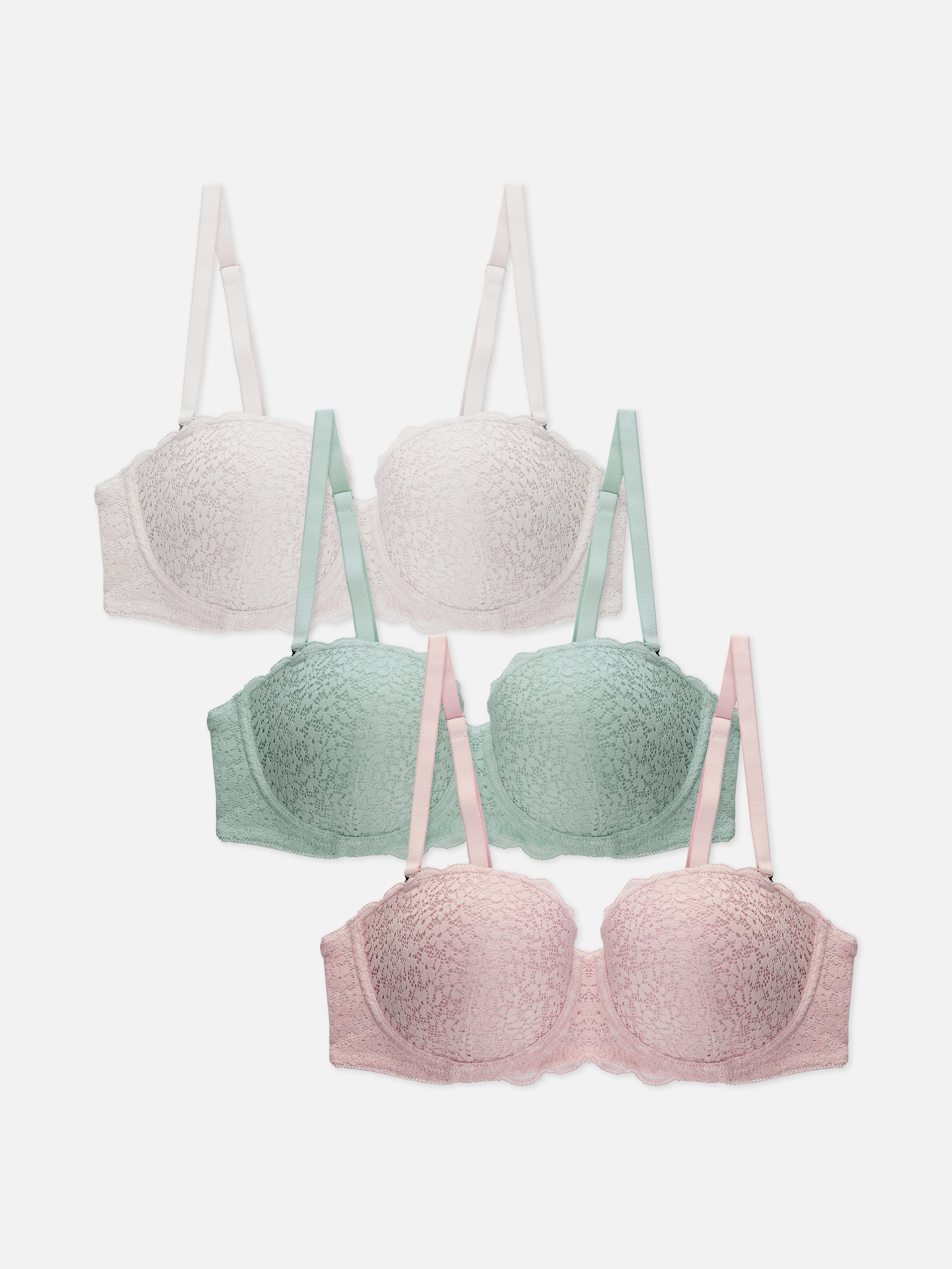 3 reggiseni T-shirt a balconcino