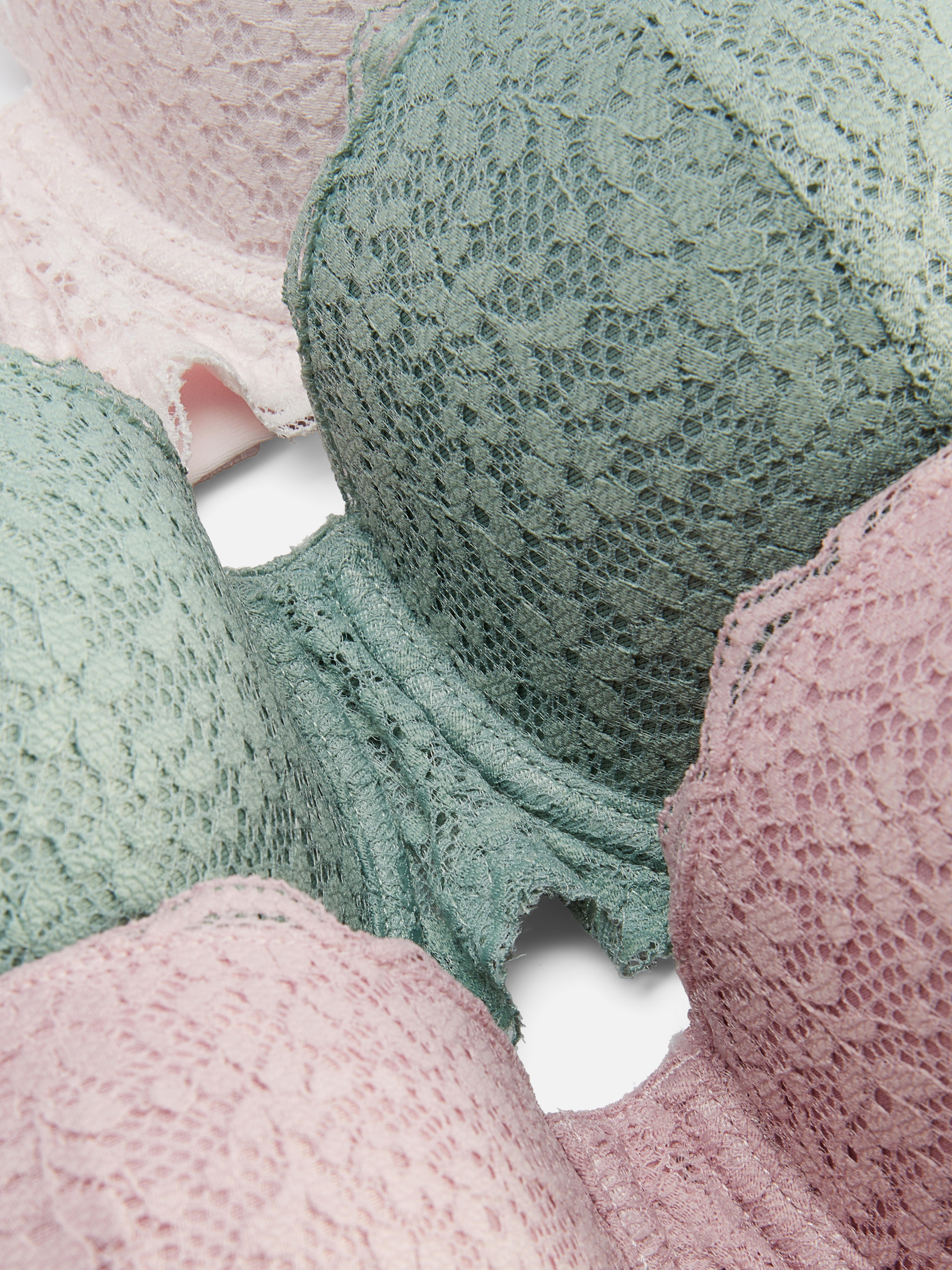 3 reggiseni T-shirt a balconcino