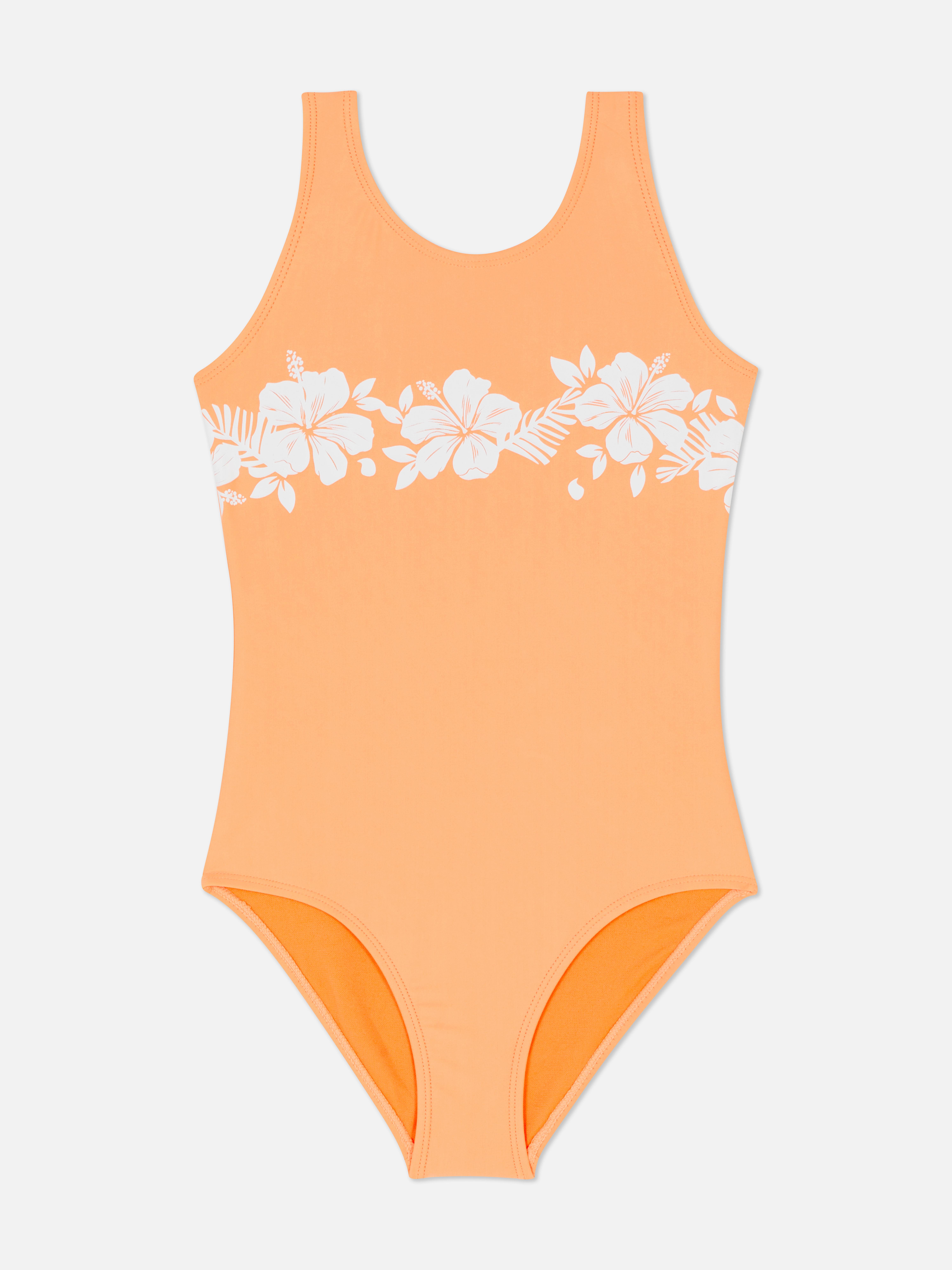 Costume da bagno aperto sulla schiena con ibisco