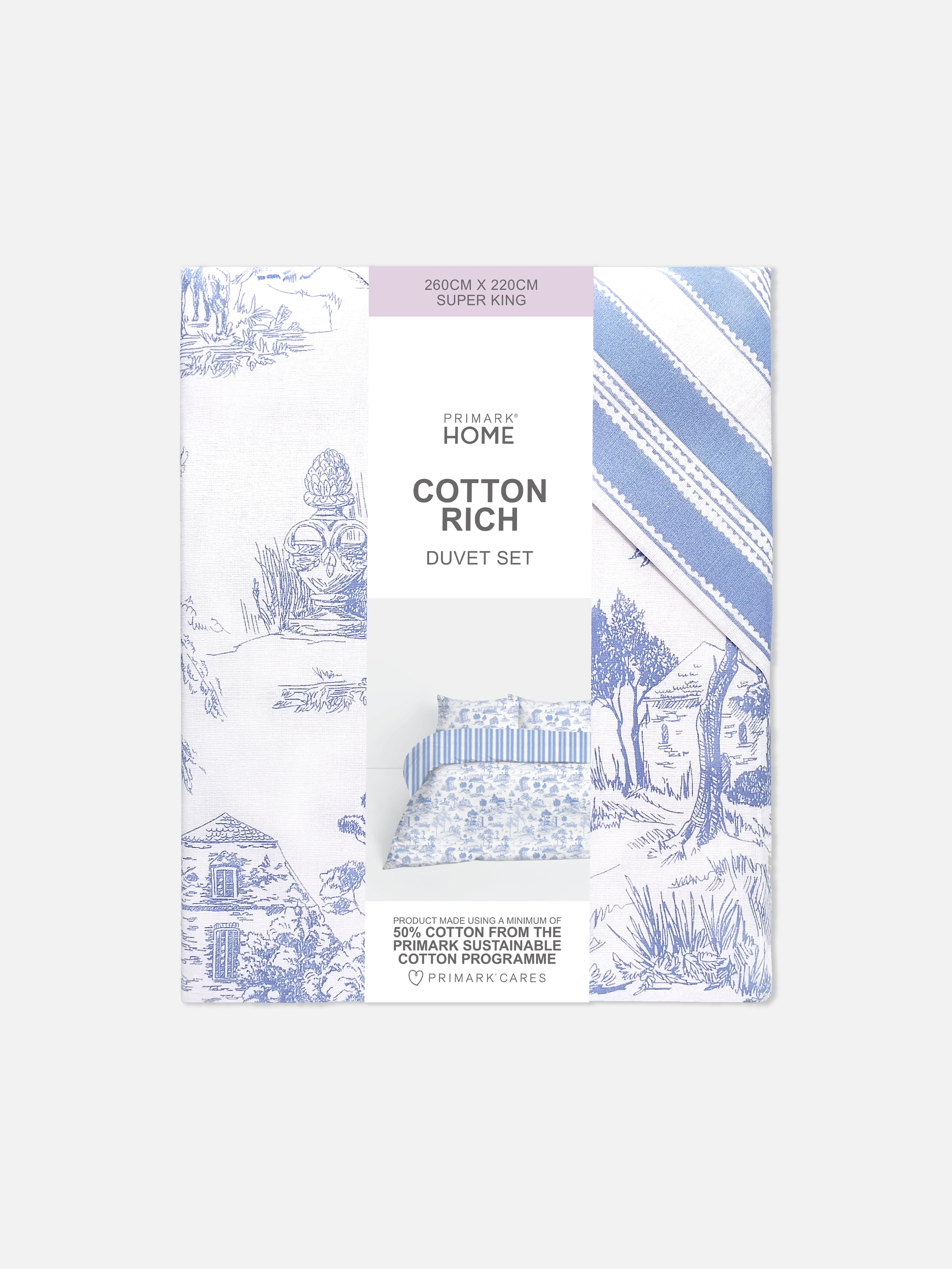 Toile Super King Sized Duvet Cover Set
