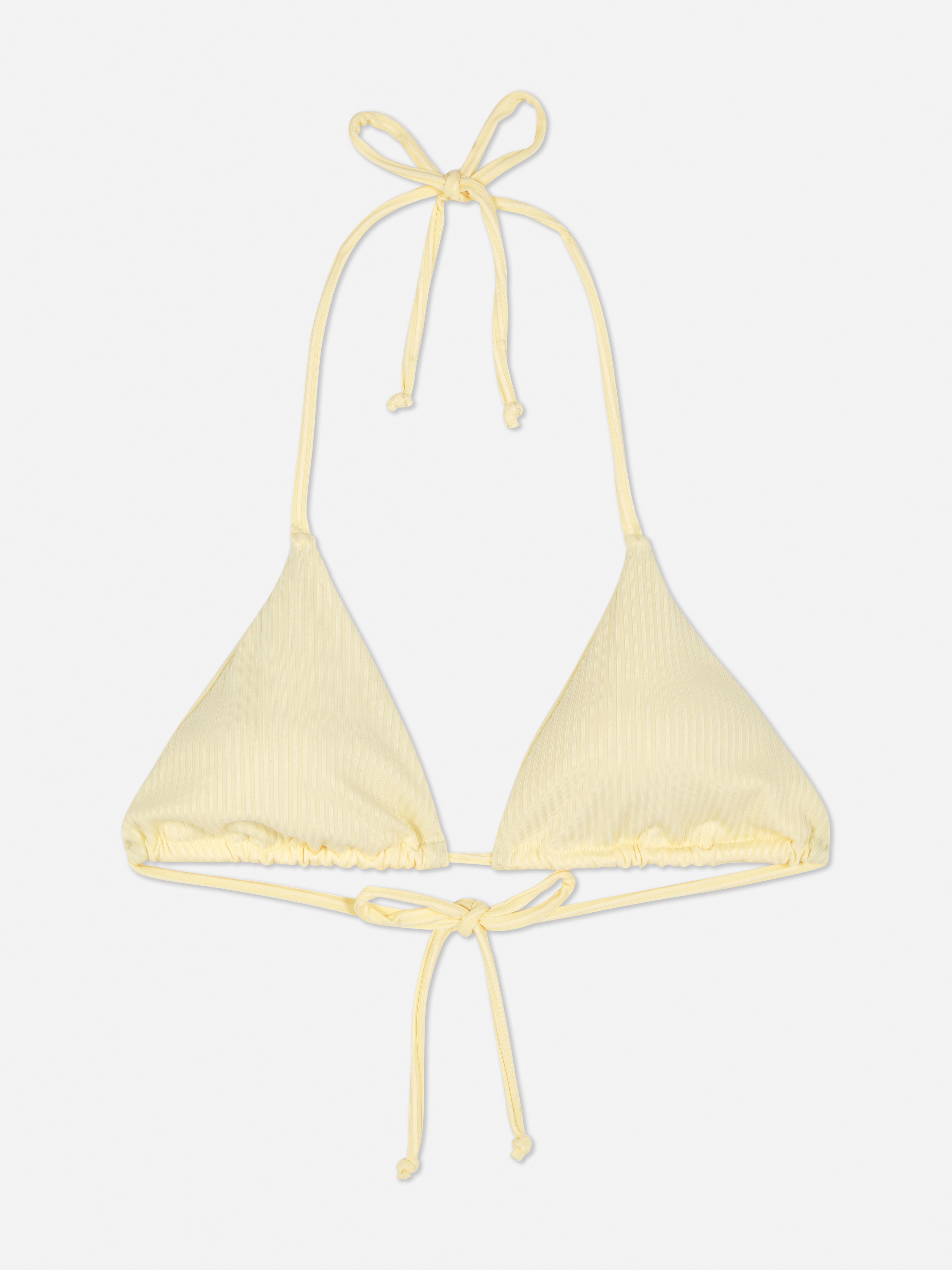 Ribbed Triangle Bikini Top